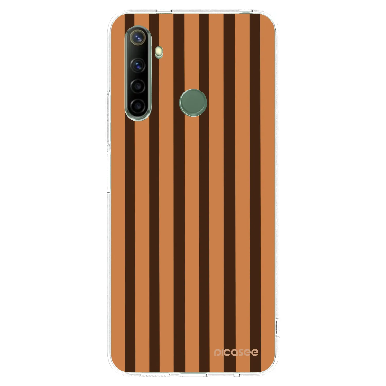 Picasee husă transparentă din silicon pentru Realme 6i - Caramel lines