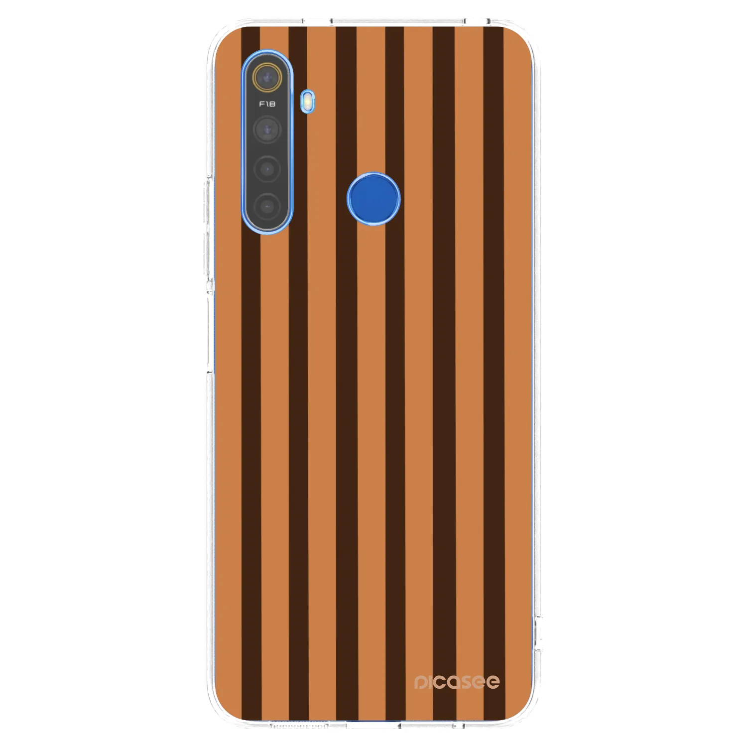 Picasee husă transparentă din silicon pentru Realme 5 - Caramel lines