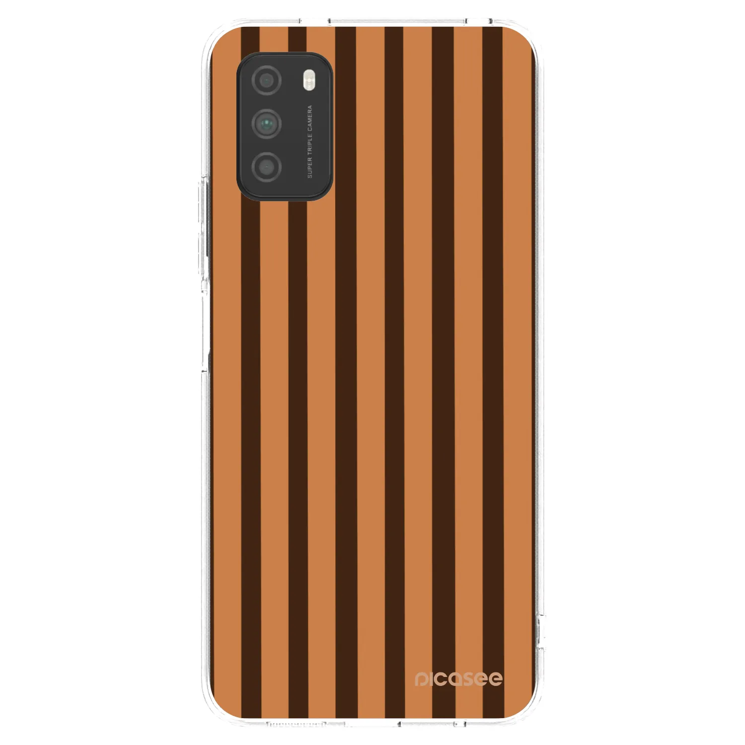 Picasee husă transparentă din silicon pentru Xiaomi Poco M3 - Caramel lines