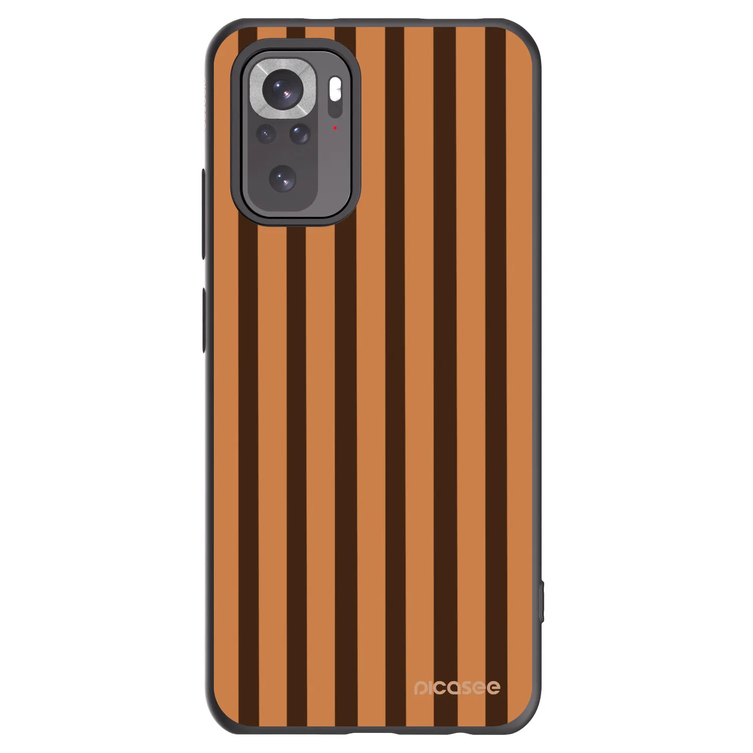 Picasee husă neagră din silicon pentru Xiaomi Redmi Note 10 - Caramel lines