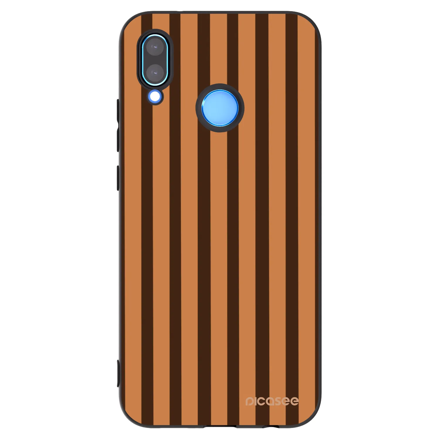 Picasee husă neagră din silicon pentru Huawei P20 Lite - Caramel lines