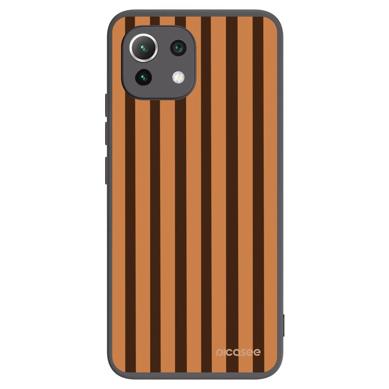 Picasee husă neagră din silicon pentru Xiaomi Mi 11 Lite - Caramel lines