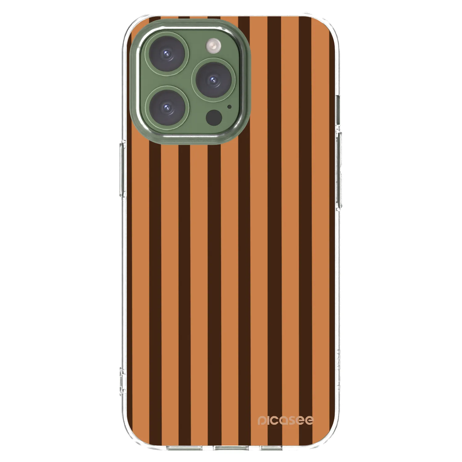 Picasee husă transparentă din silicon pentru Apple iPhone 13 Pro - Caramel lines