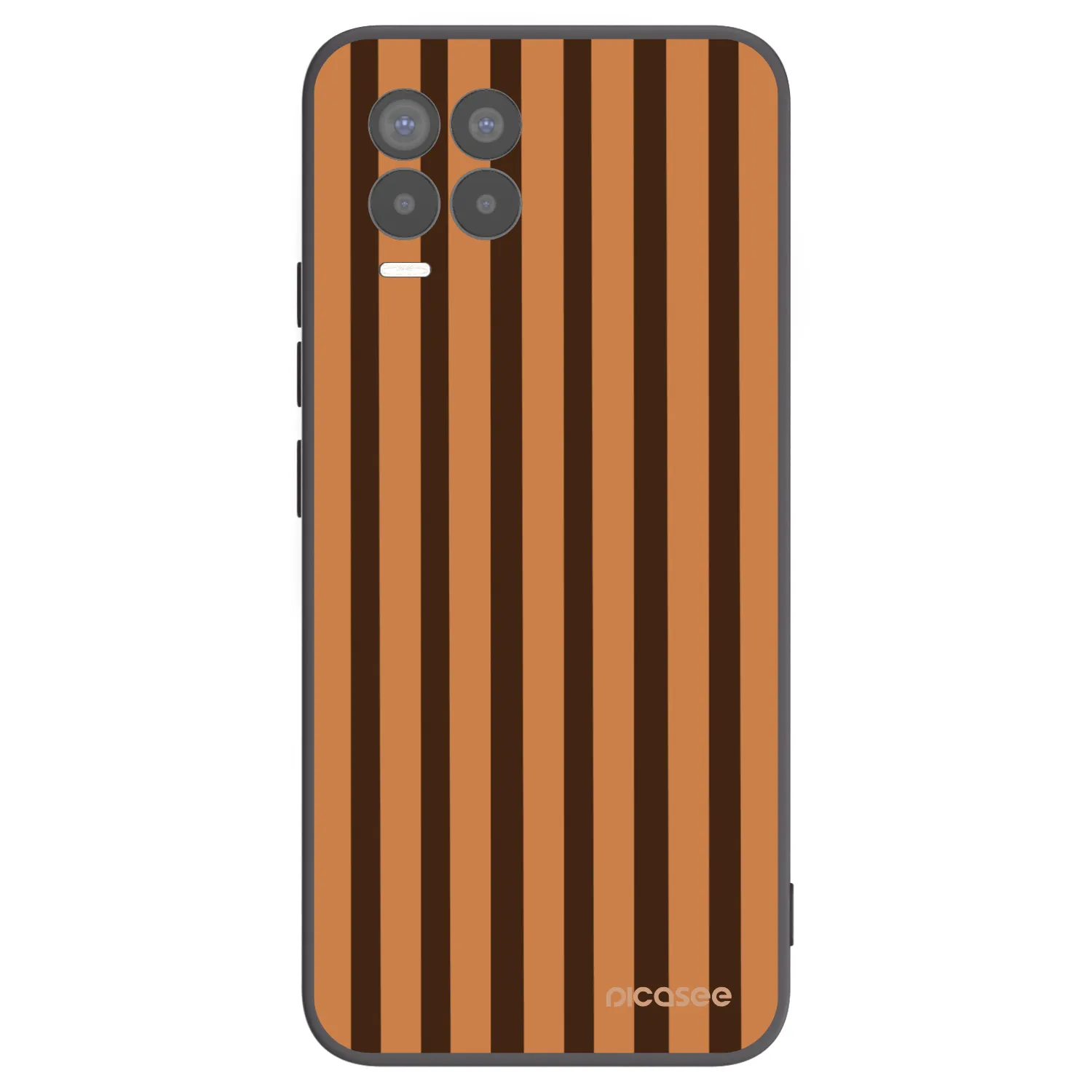 Picasee husă neagră din silicon pentru Realme 8 Pro - Caramel lines