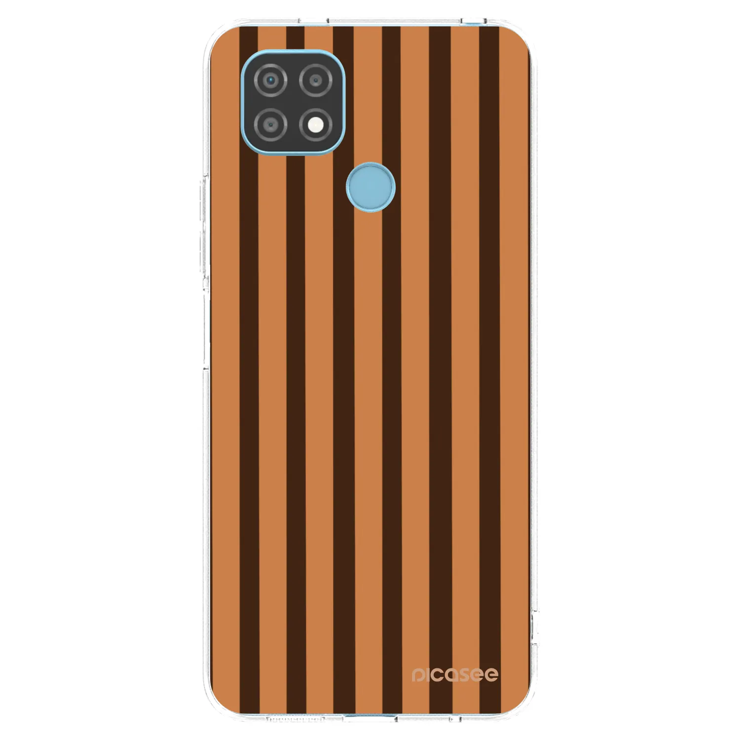 Picasee husă transparentă din silicon pentru Realme C21 - Caramel lines
