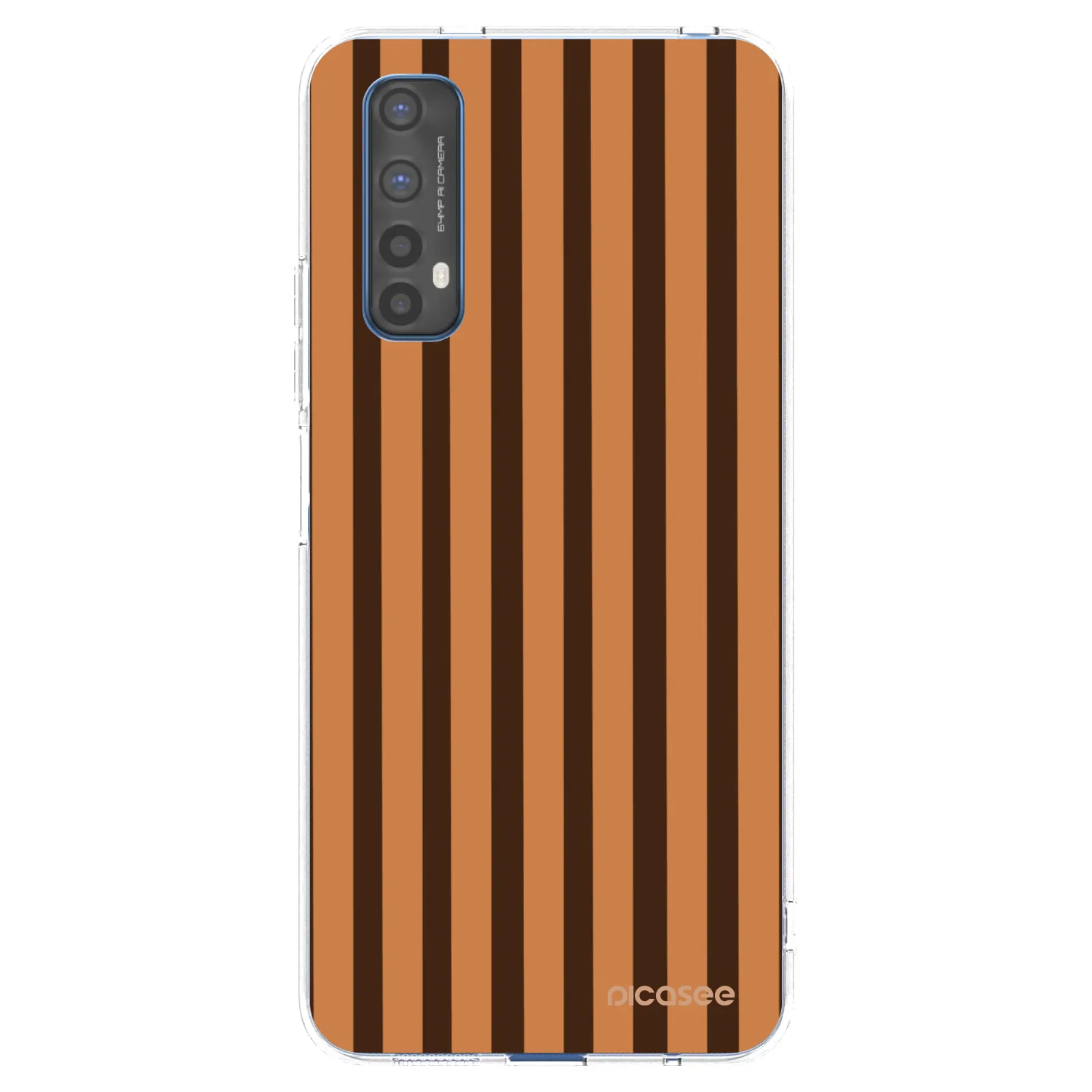Picasee husă transparentă din silicon pentru Realme 7 - Caramel lines