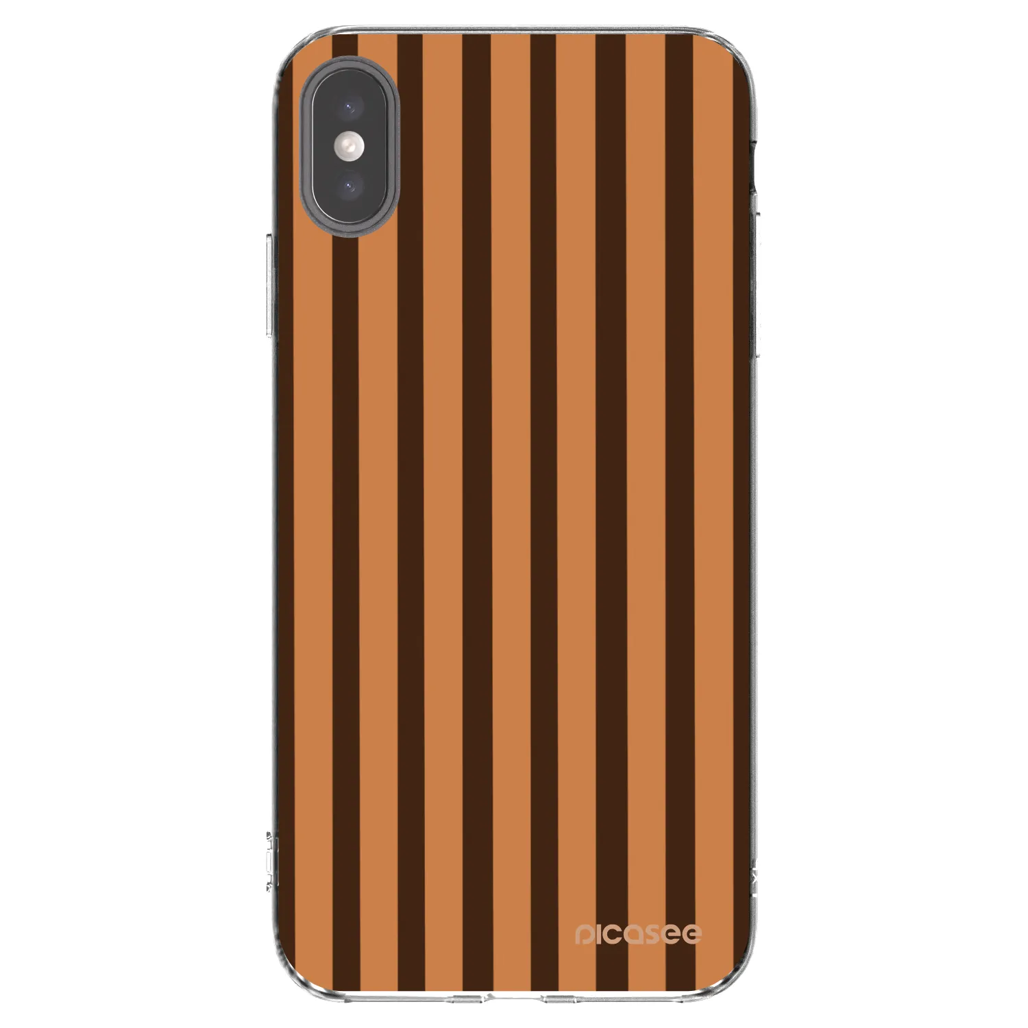 Picasee husă transparentă din silicon pentru Apple iPhone XS Max - Caramel lines