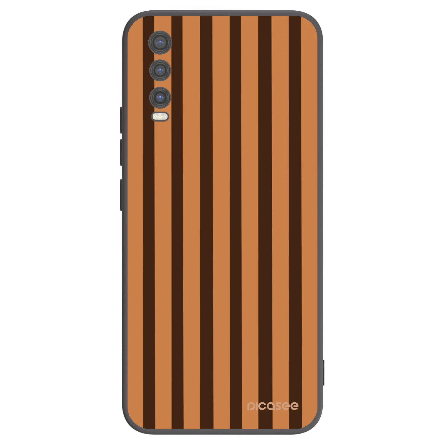 Picasee husă neagră din silicon pentru Vivo Y20s - Caramel lines