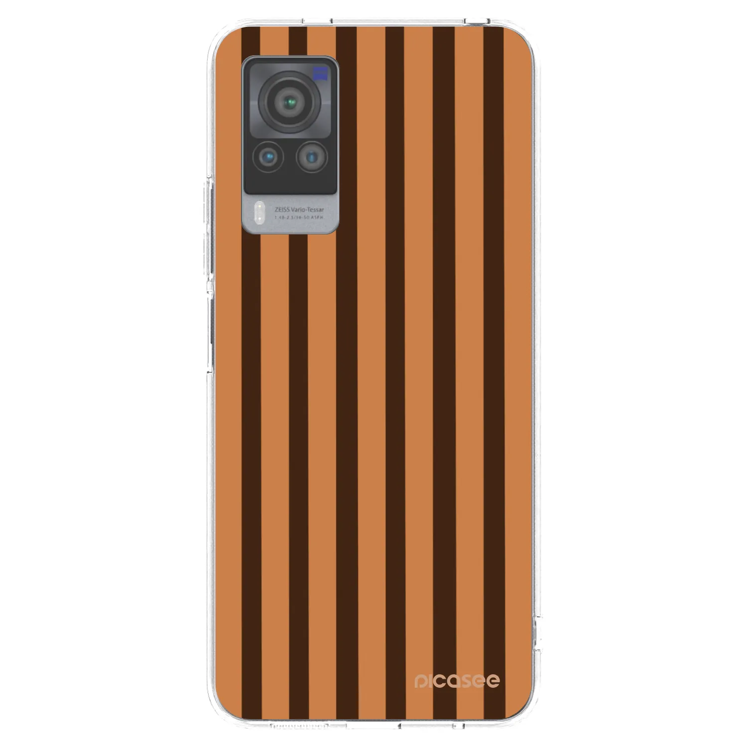 Picasee husă transparentă din silicon pentru Vivo X60 Pro 5G - Caramel lines