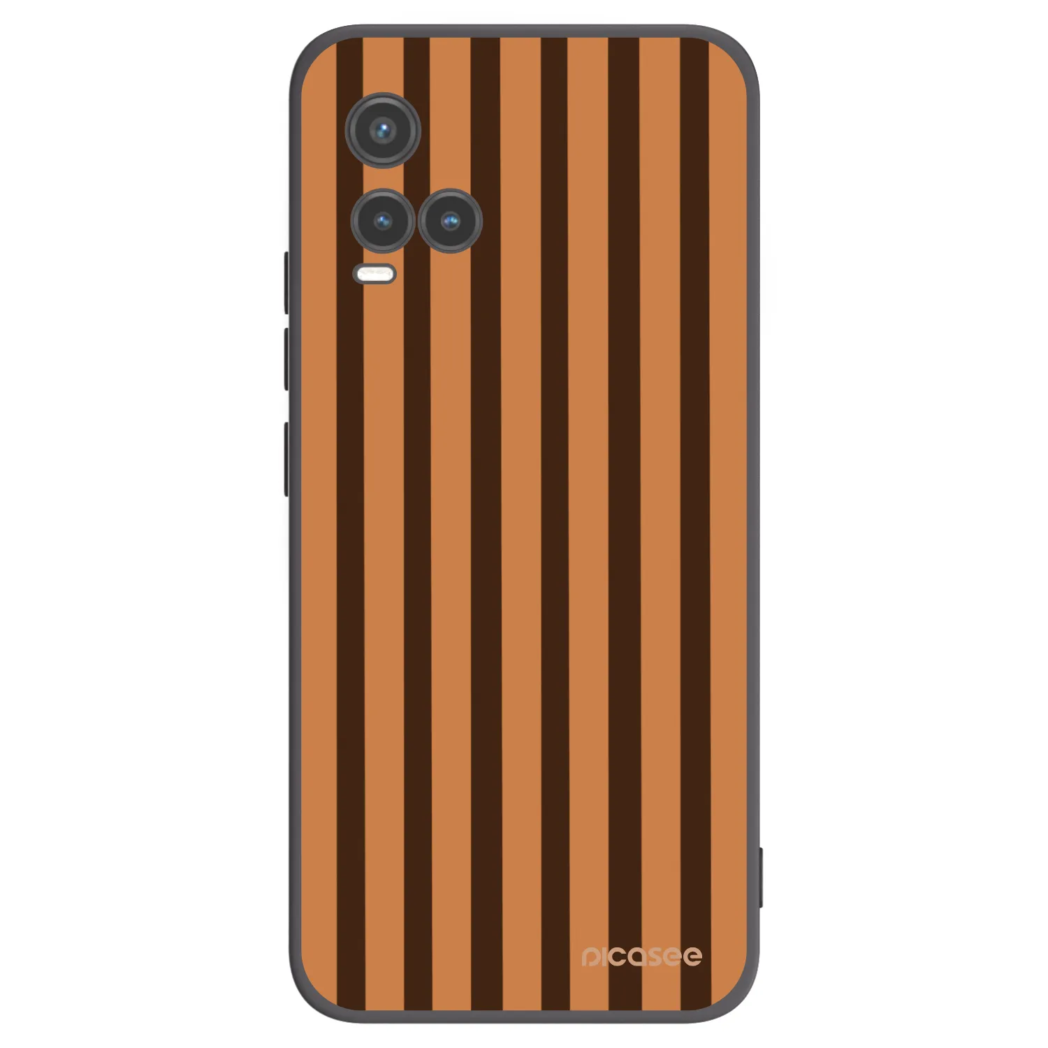 Picasee husă neagră din silicon pentru Vivo Y33s - Caramel lines