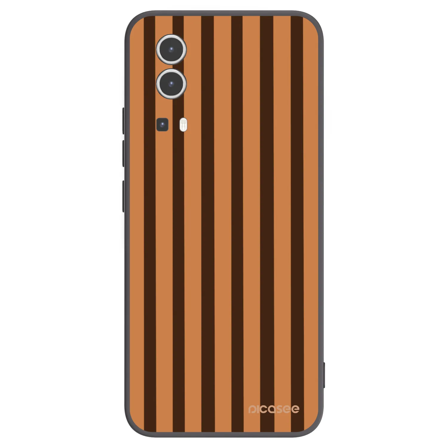 Picasee husă neagră din silicon pentru Vivo Y72 5G - Caramel lines