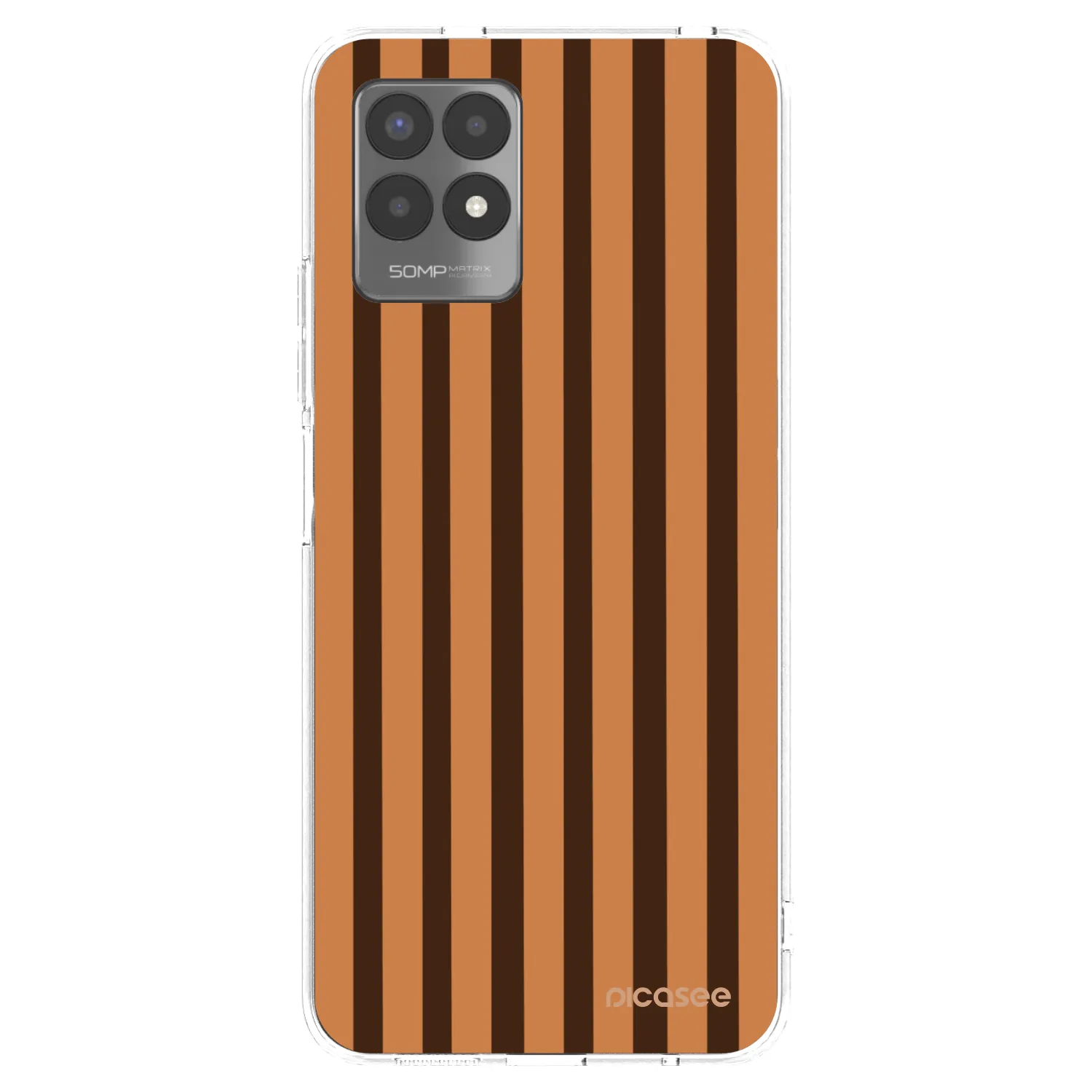 Picasee husă transparentă din silicon pentru Realme 8i - Caramel lines