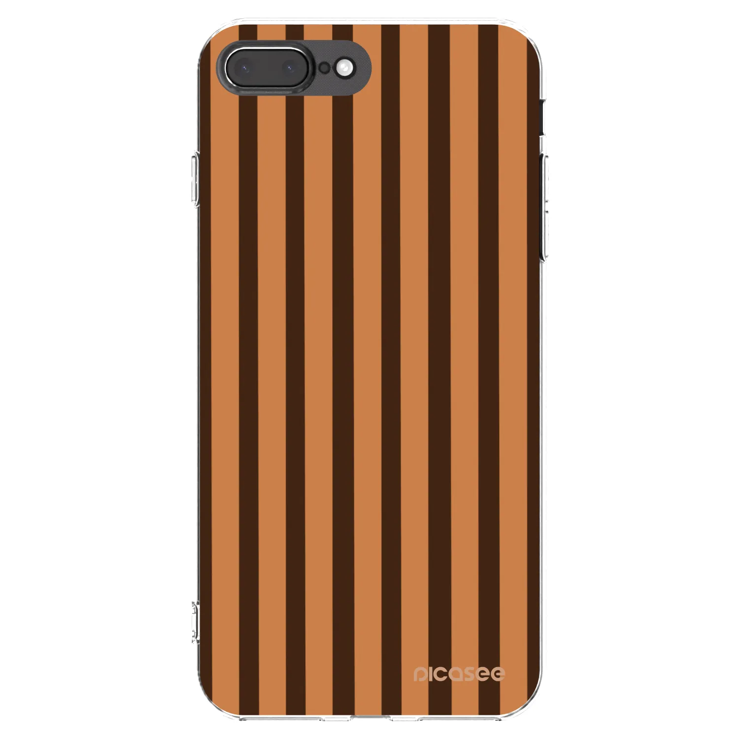 Picasee husă transparentă din silicon pentru Apple iPhone 7 Plus - Caramel lines