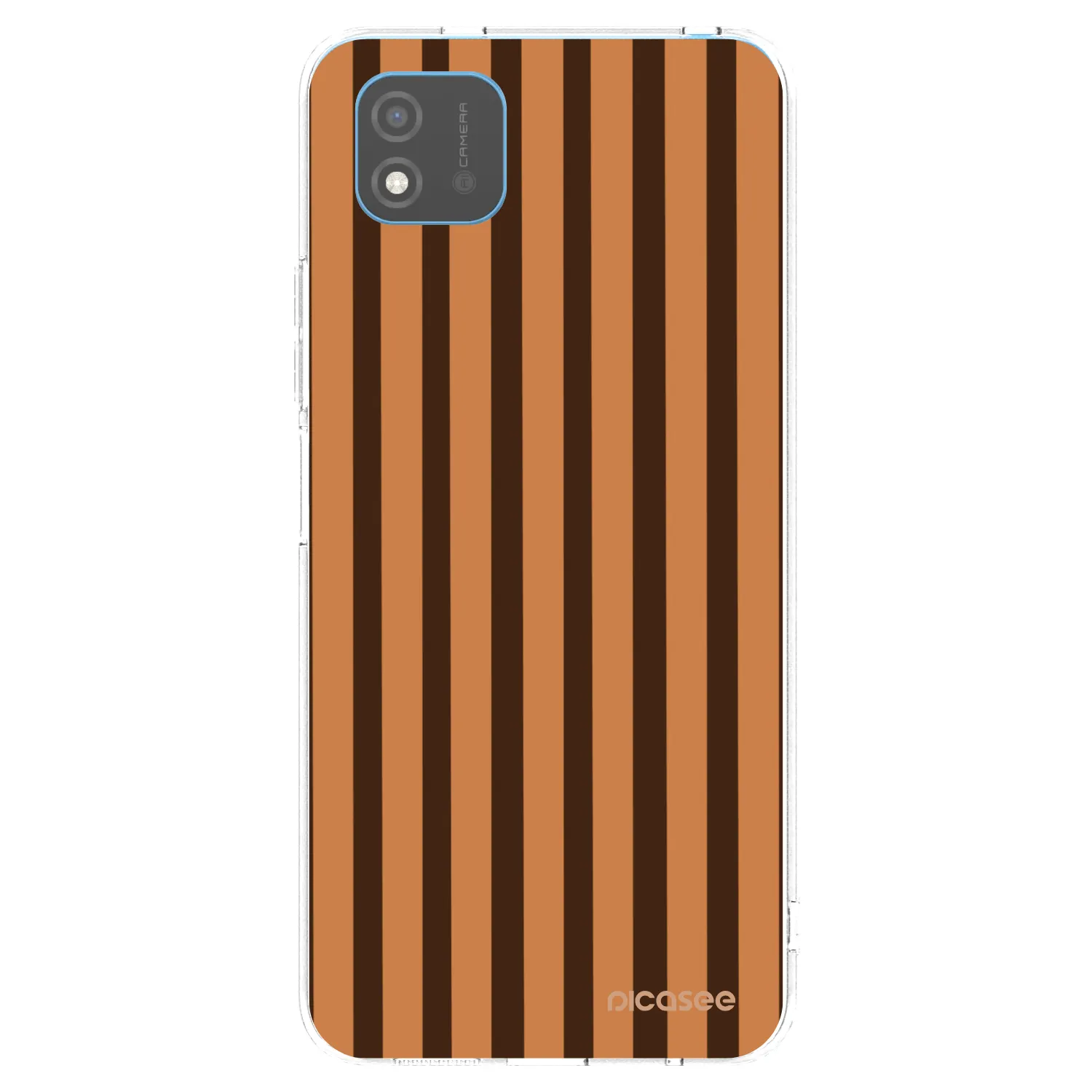 Picasee husă transparentă din silicon pentru Realme C11 (2021) - Caramel lines