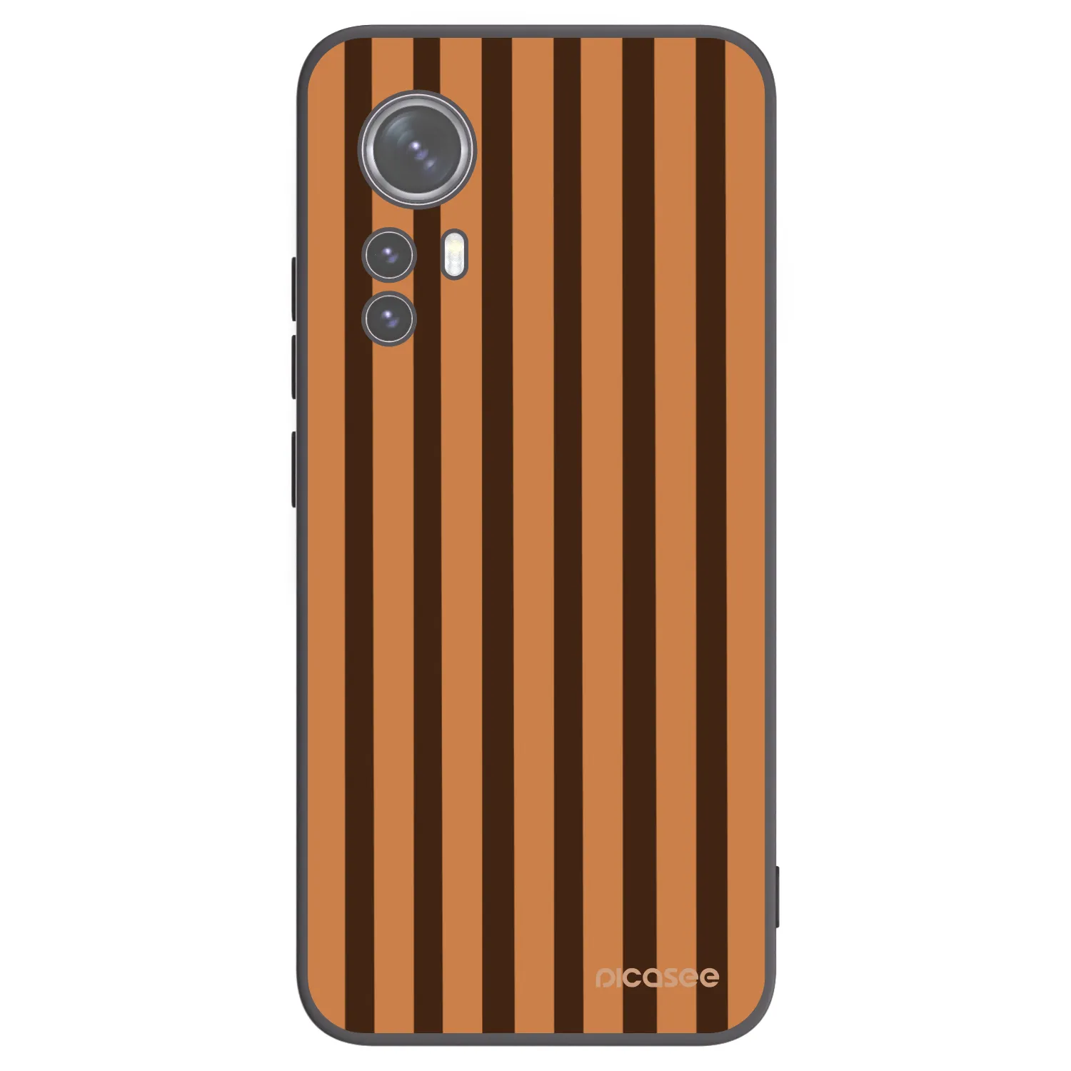 Picasee husă neagră din silicon pentru Xiaomi 12 - Caramel lines