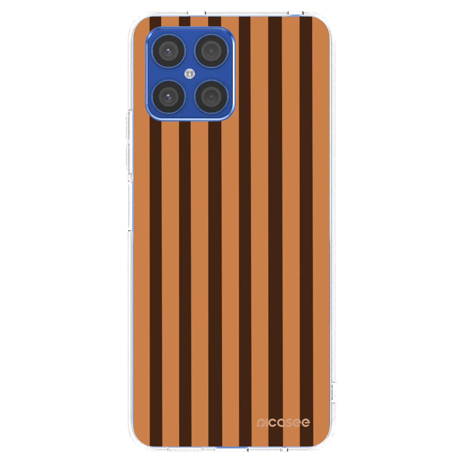 Picasee husă transparentă din silicon pentru Honor X8 4G - Caramel lines