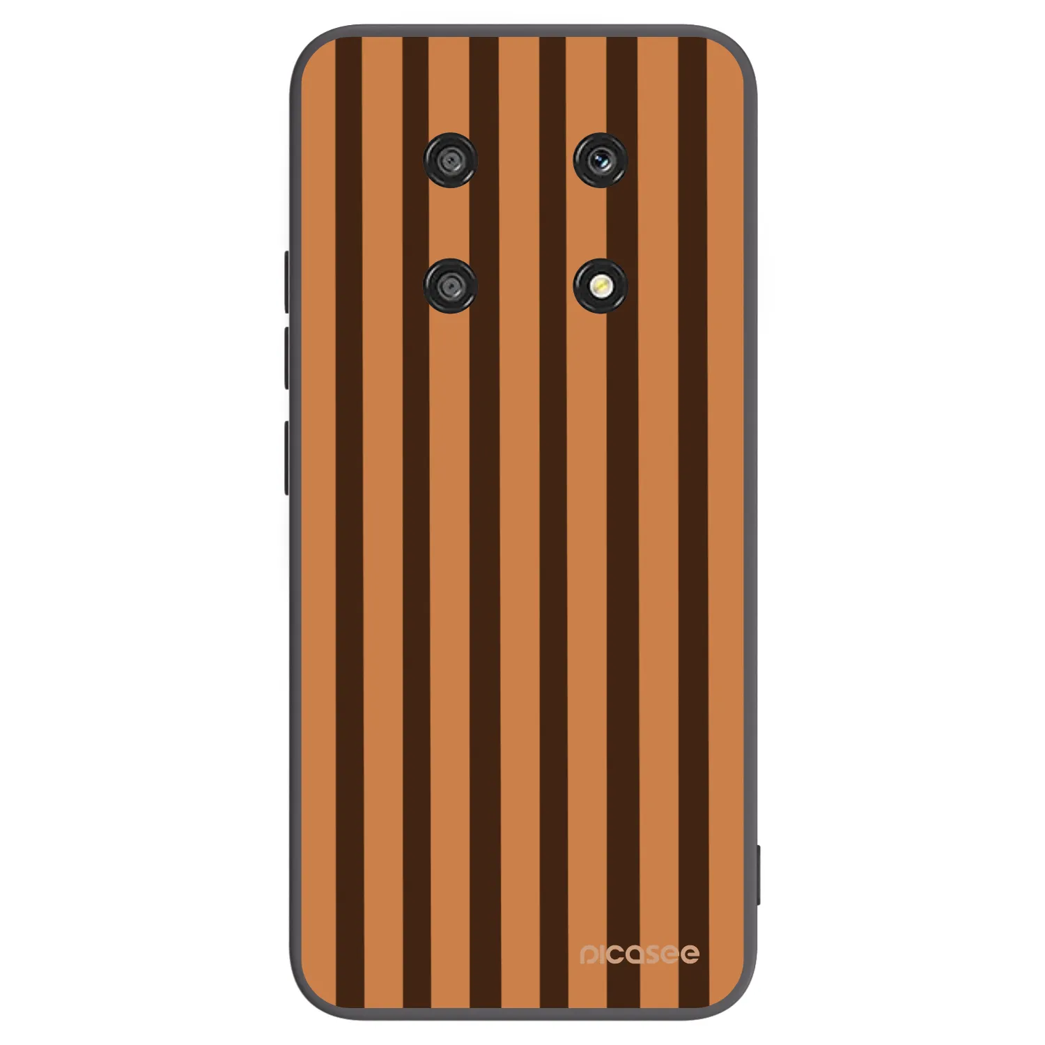 Picasee husă neagră din silicon pentru Honor Magic4 Lite 5G - Caramel lines