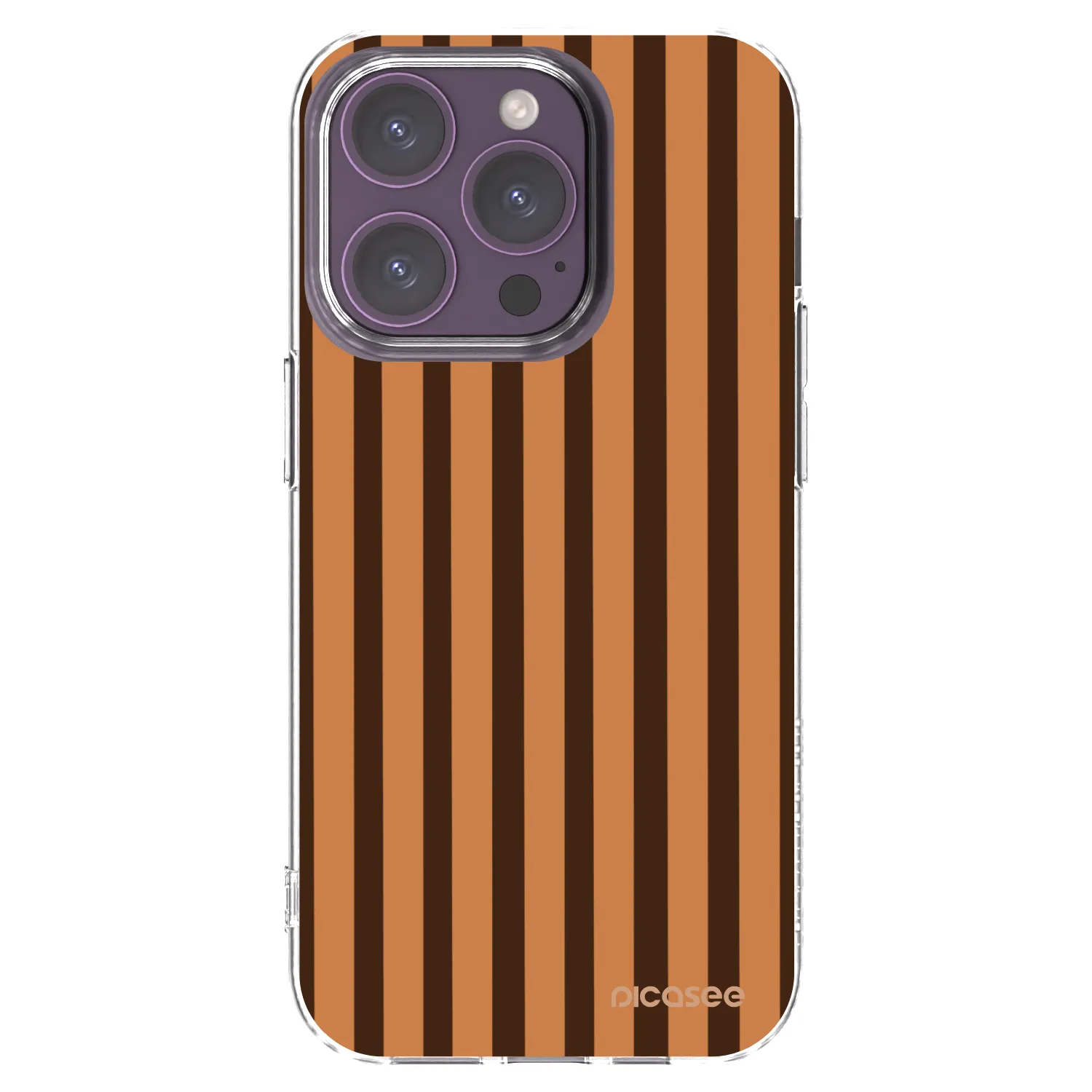 Picasee husă transparentă din silicon pentru Apple iPhone 14 Pro - Caramel lines