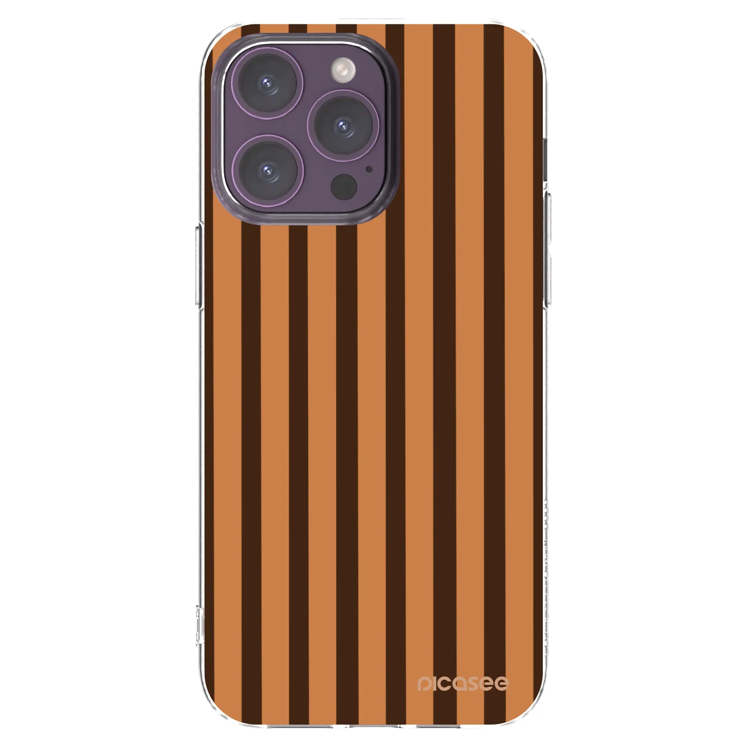 Picasee husă transparentă din silicon pentru Apple iPhone 14 Pro Max - Caramel lines