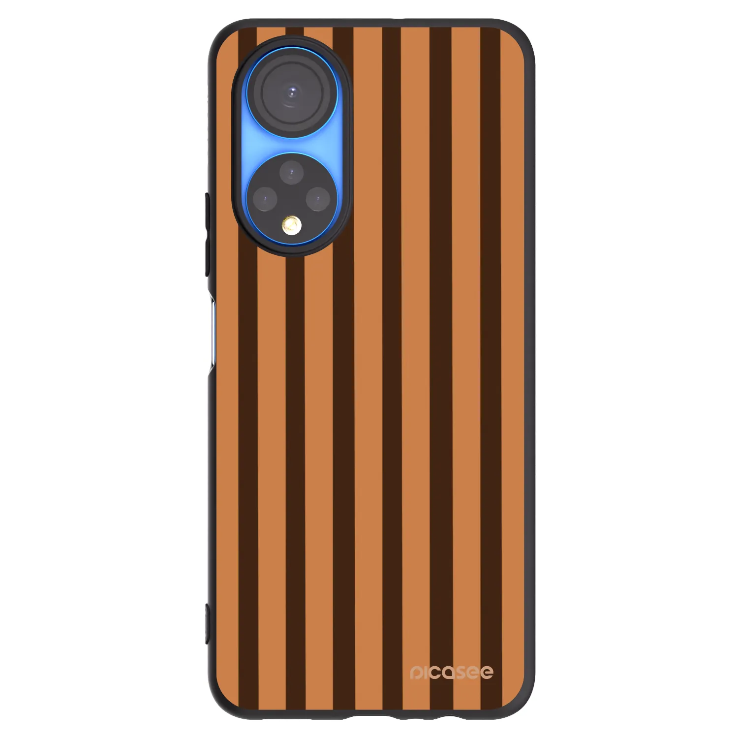 Picasee husă neagră din silicon pentru Honor X7 - Caramel lines
