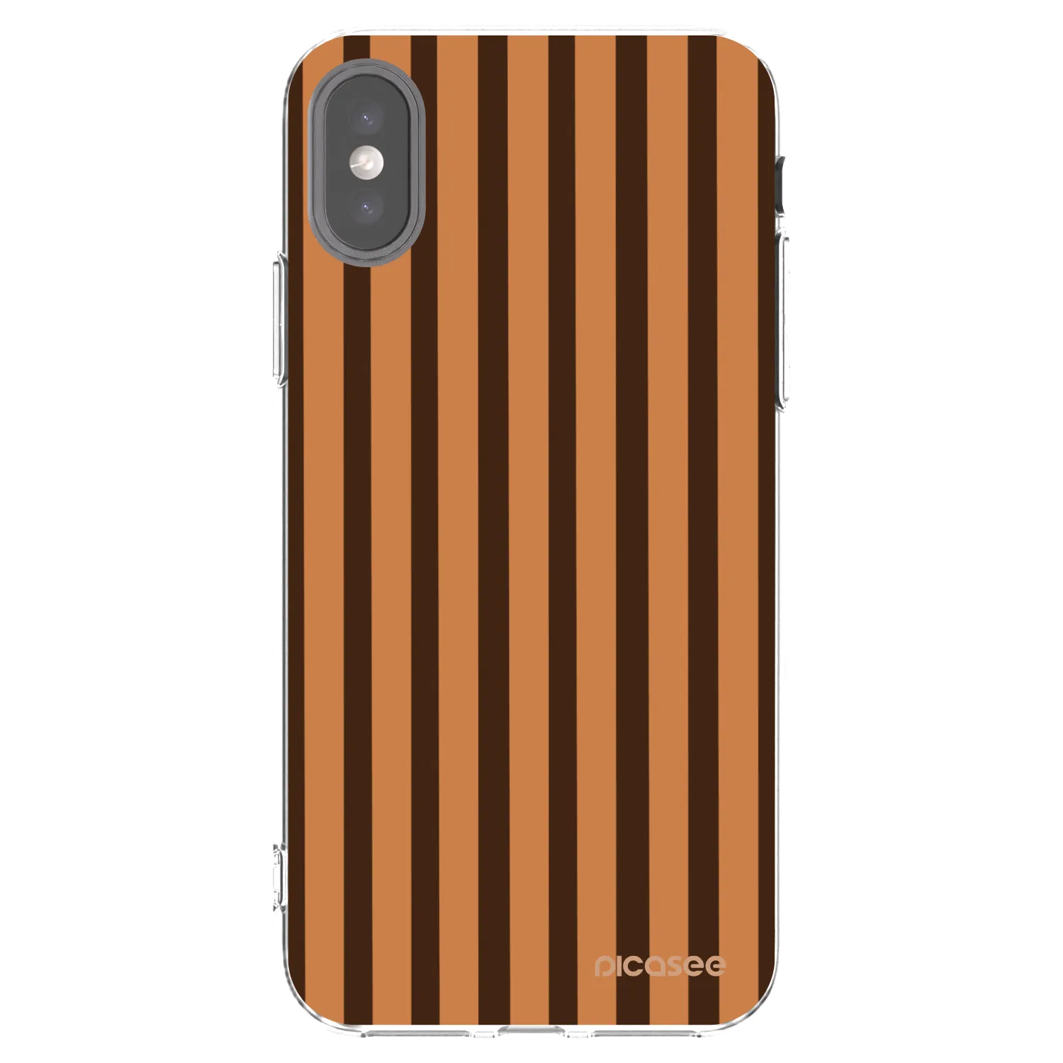 Picasee husă transparentă din silicon pentru Apple iPhone X/XS - Caramel lines