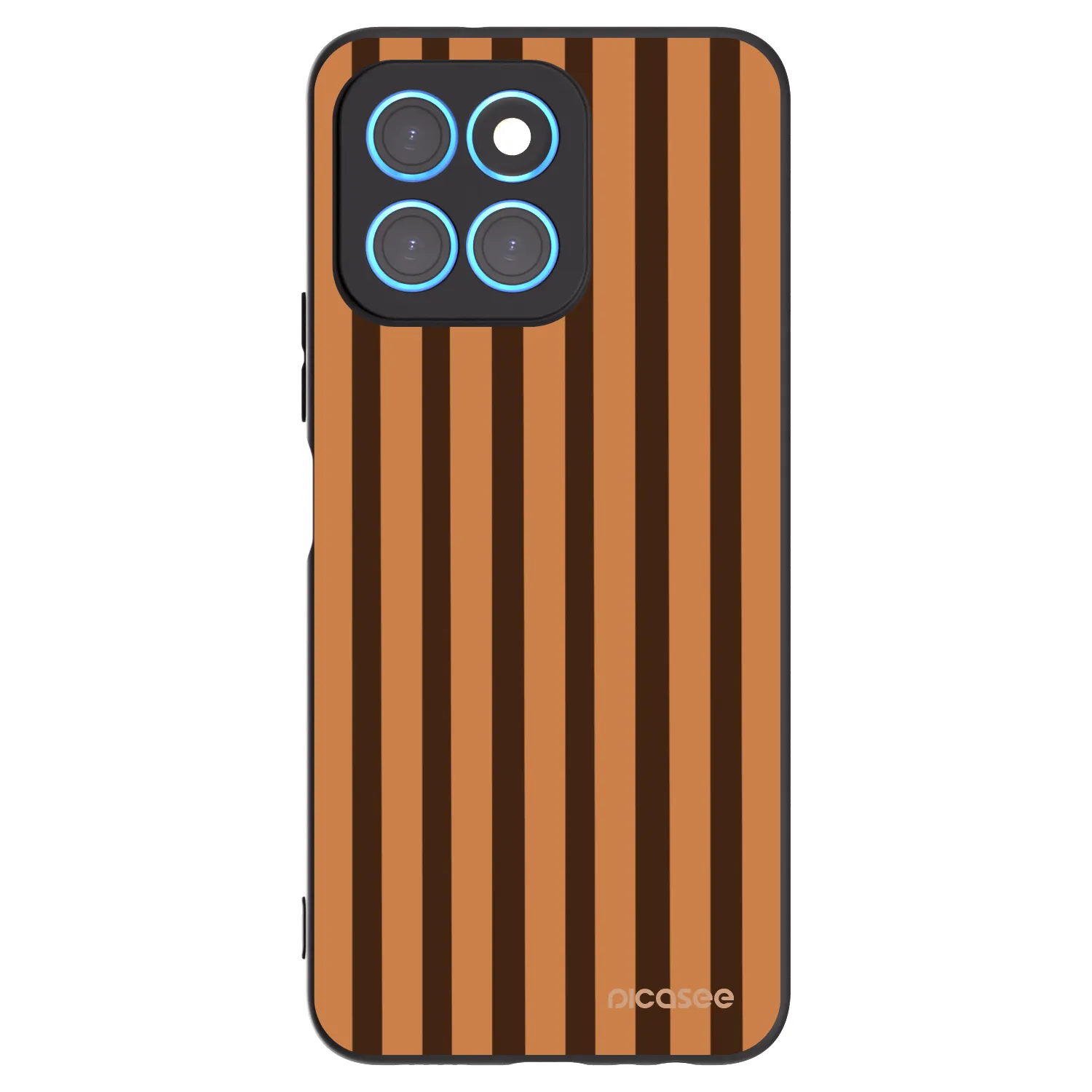 Picasee husă neagră din silicon pentru Honor X6 - Caramel lines