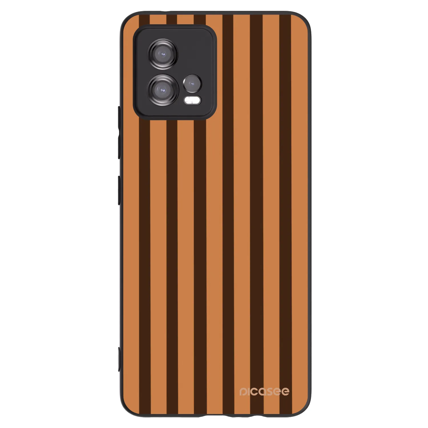 Picasee husă neagră din silicon pentru Motorola Moto G72 - Caramel lines