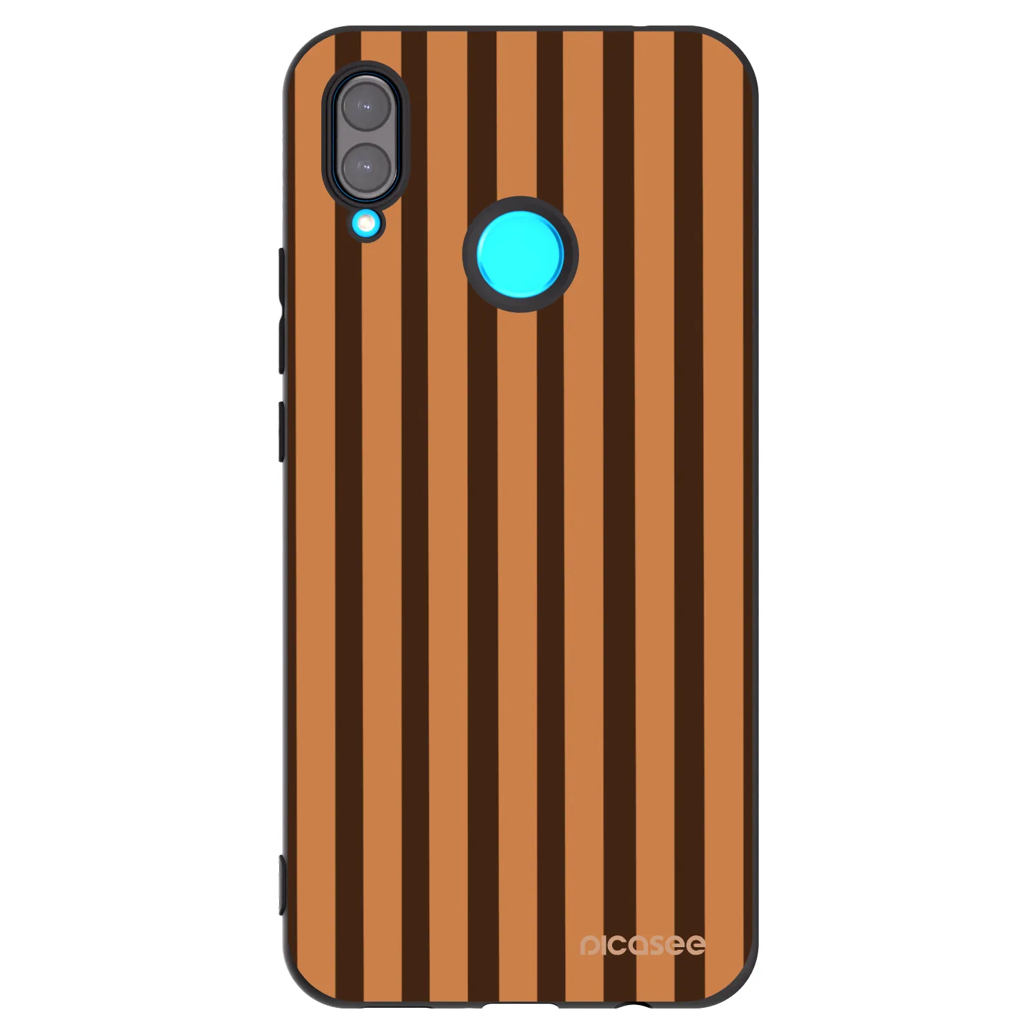 Picasee husă neagră din silicon pentru Huawei Nova 3 - Caramel lines