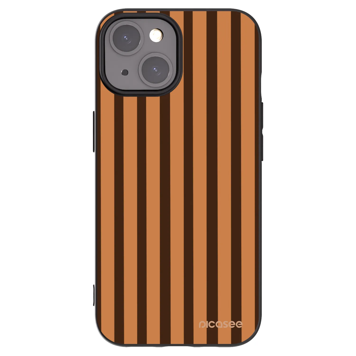 Picasee husă neagră din silicon pentru Apple iPhone 15 - Caramel lines