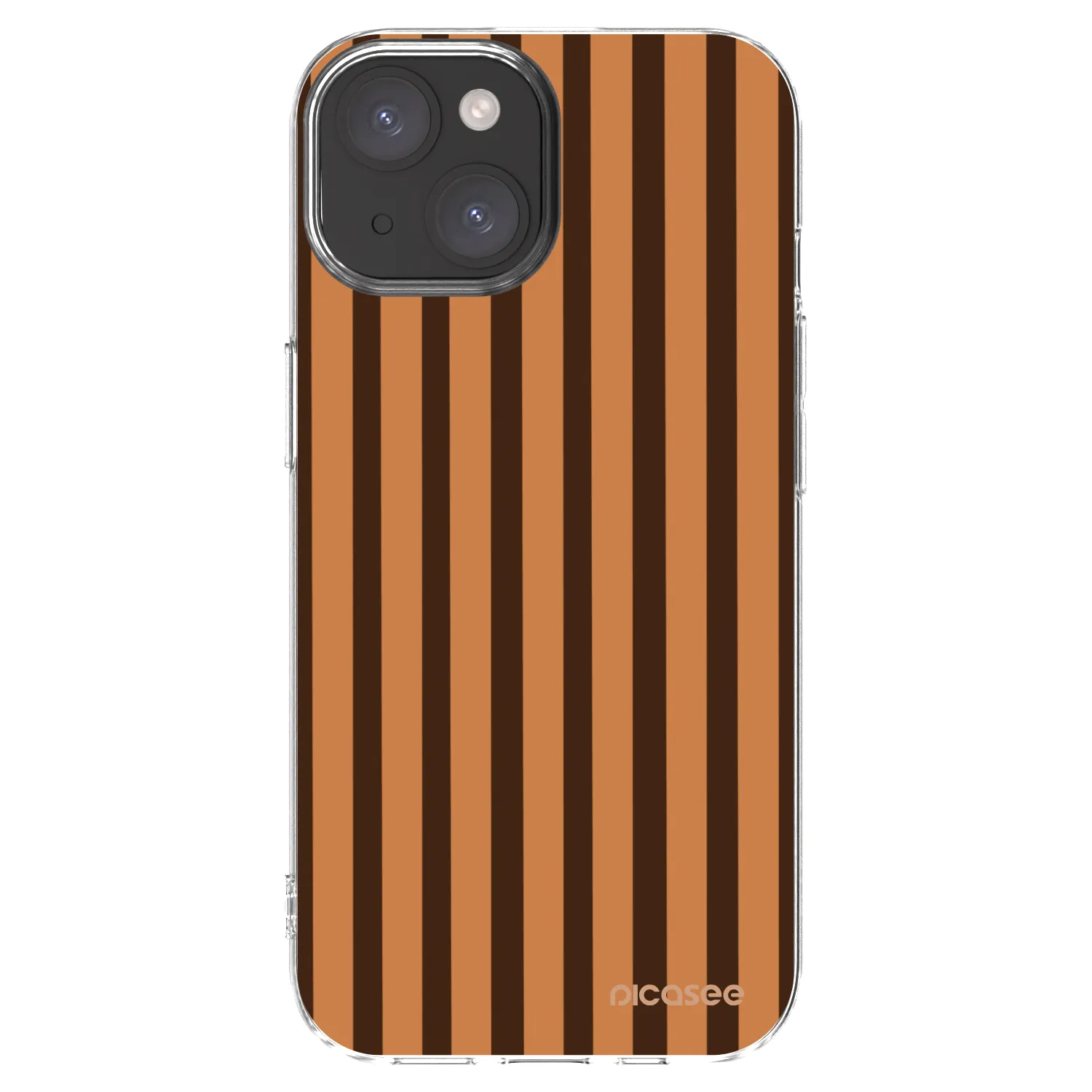 Picasee husă transparentă din silicon pentru Apple iPhone 15 - Caramel lines