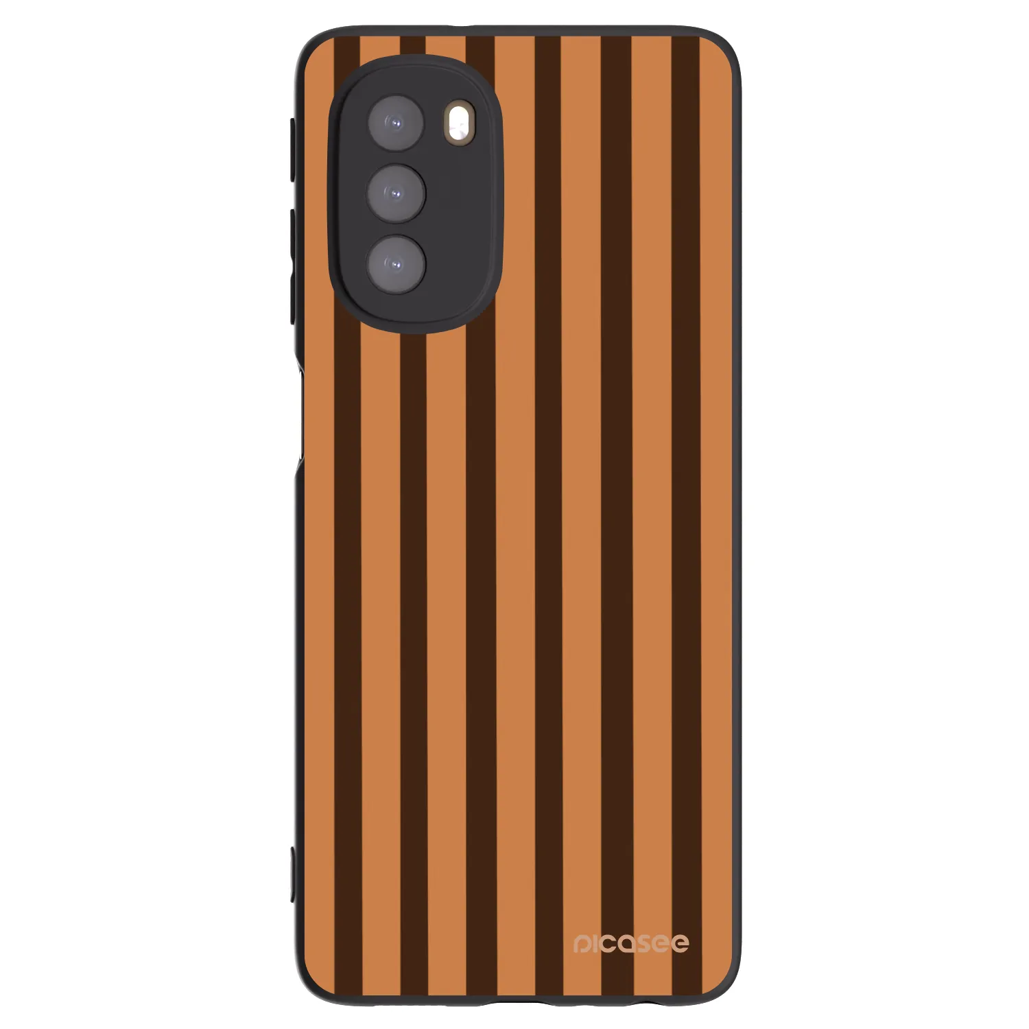 Picasee husă neagră din silicon pentru Motorola Moto G51 - Caramel lines