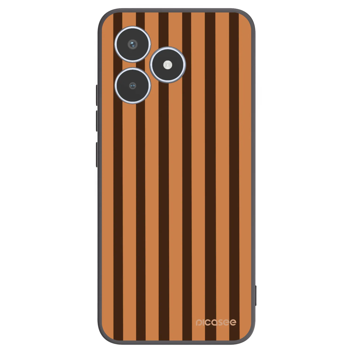 Picasee husă neagră din silicon pentru Realme C53 - Caramel lines