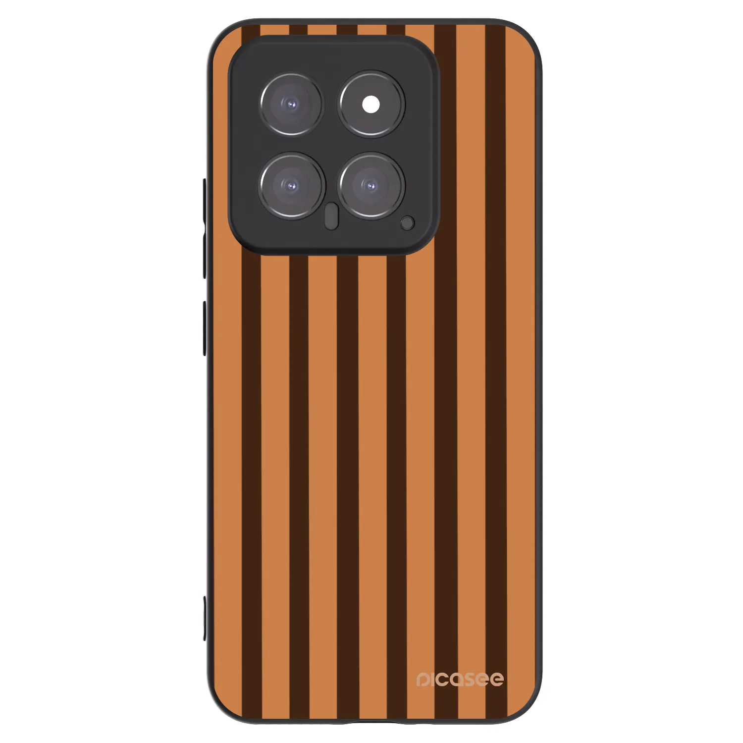 Picasee husă neagră din silicon pentru Xiaomi 14 - Caramel lines