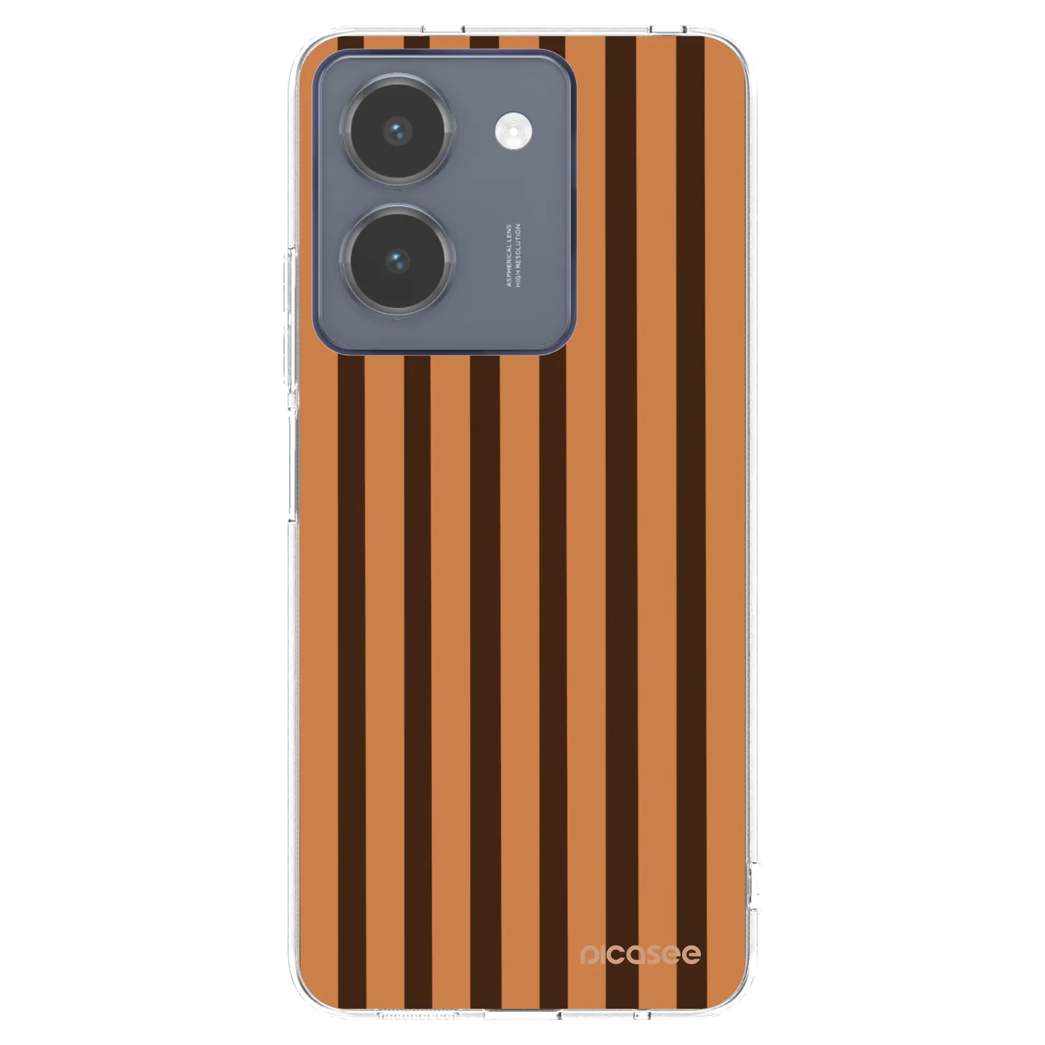 Picasee husă transparentă din silicon pentru Vivo Y36 4G - Caramel lines