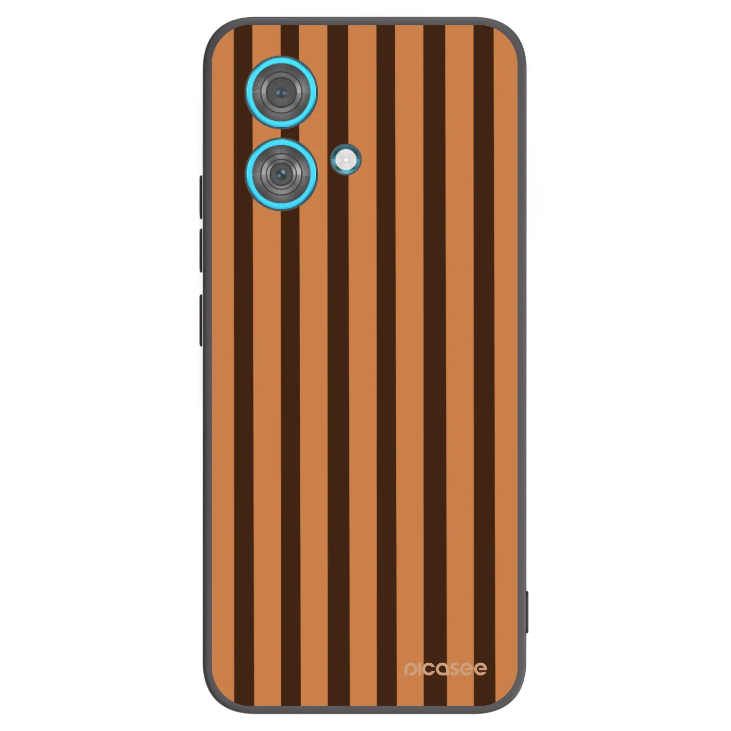 Picasee husă neagră din silicon pentru Motorola Edge 40 Neo - Caramel lines