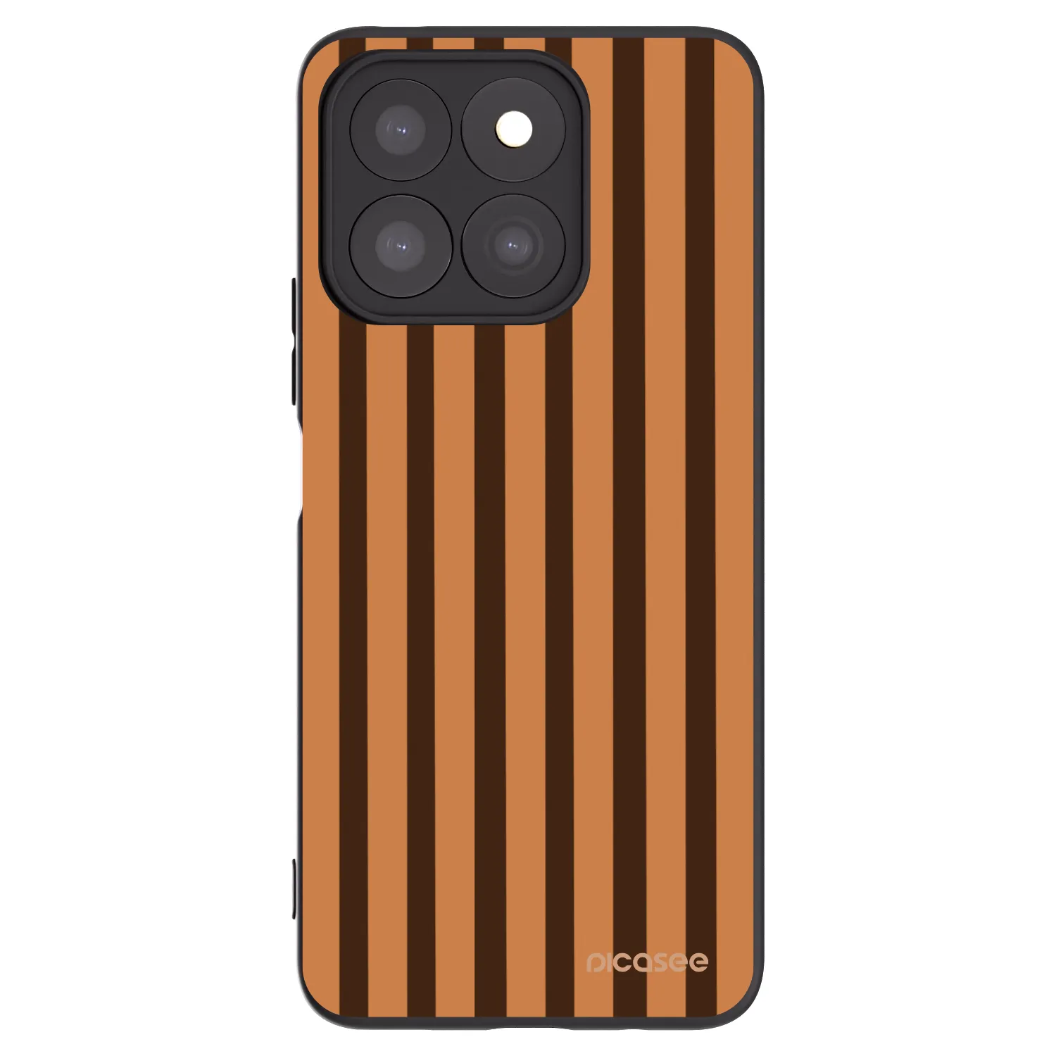 Picasee husă neagră din silicon pentru Honor X8b - Caramel lines