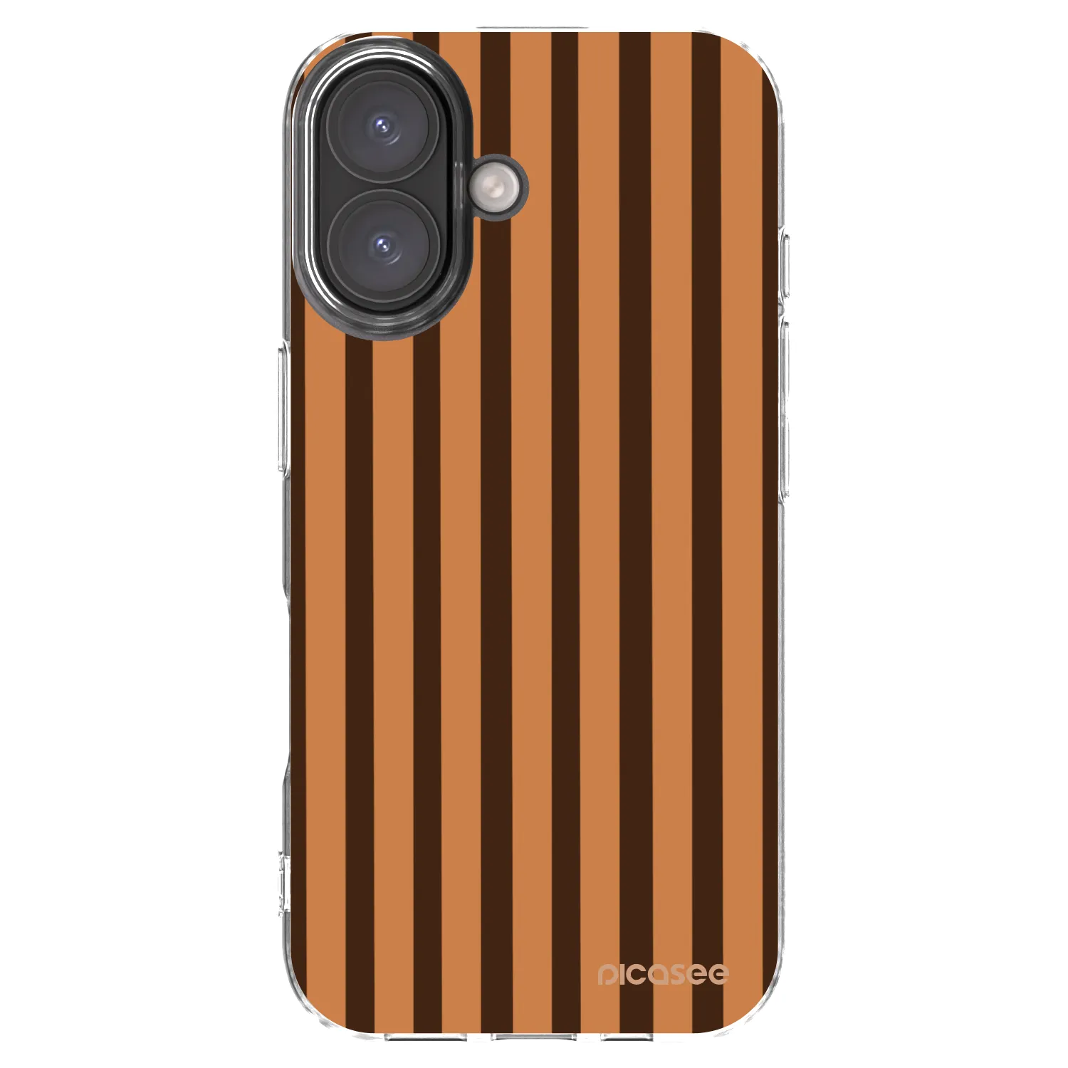 Picasee husă transparentă din silicon pentru Apple iPhone 16 - Caramel lines