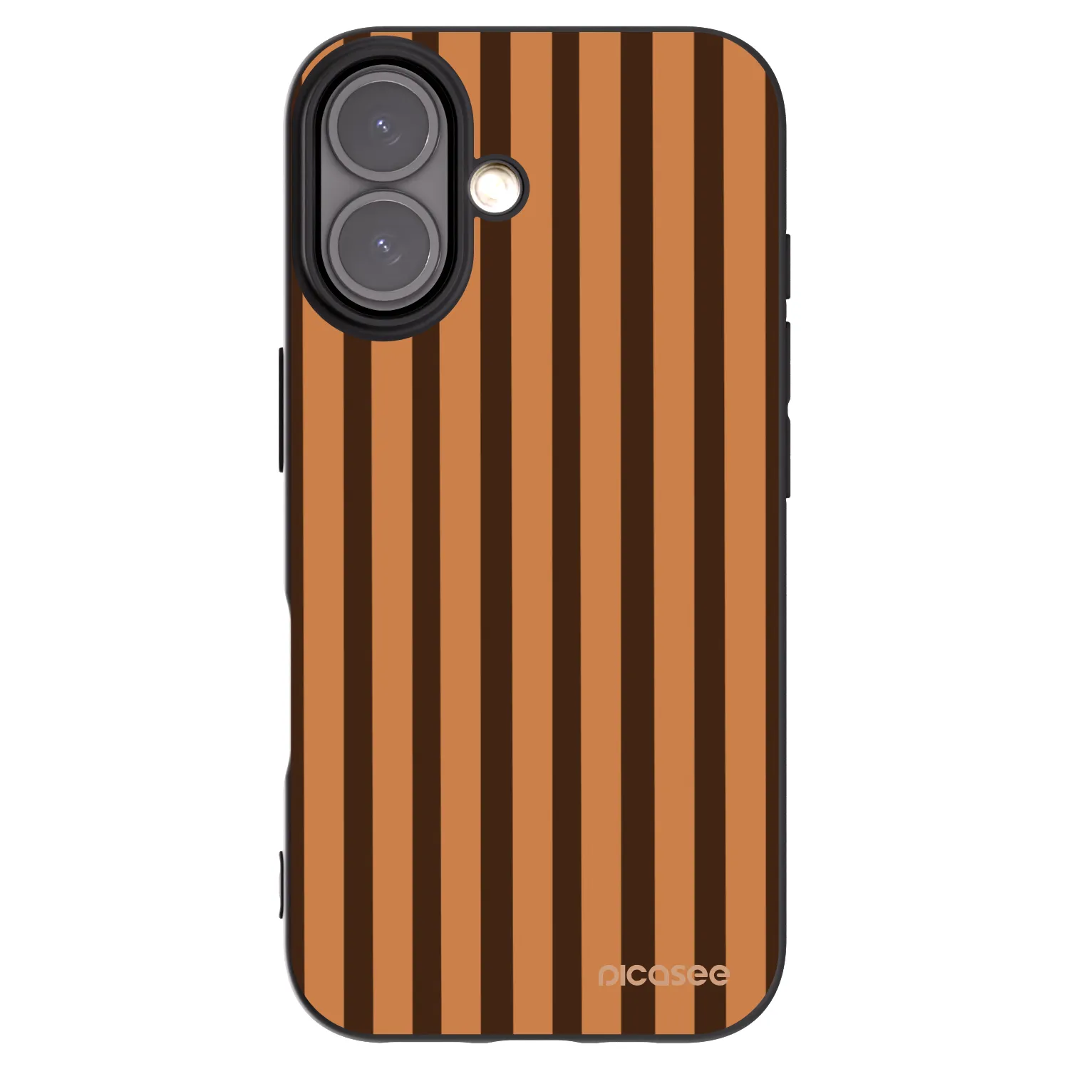 Picasee husă neagră din silicon pentru Apple iPhone 16 - Caramel lines