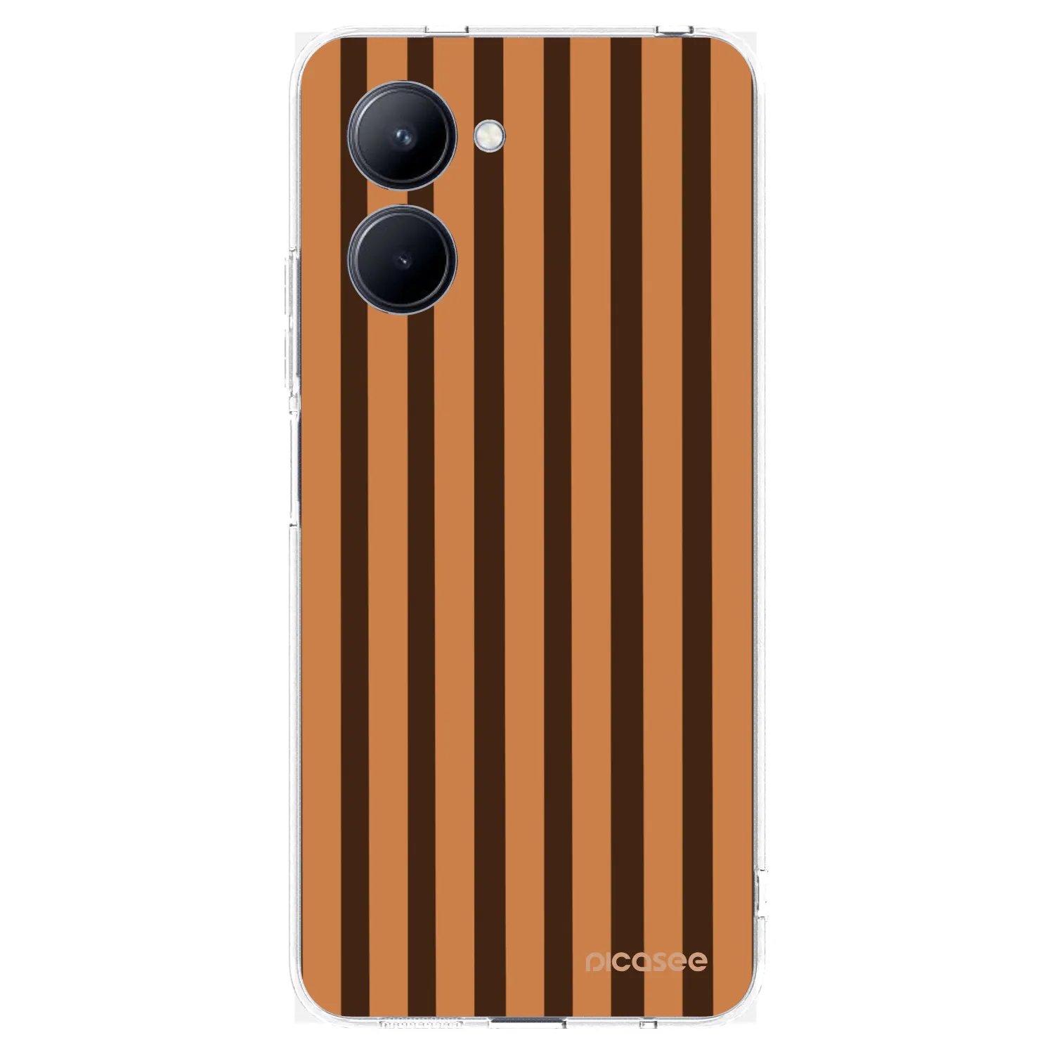 Picasee husă transparentă din silicon pentru Realme C33 (2023) - Caramel lines
