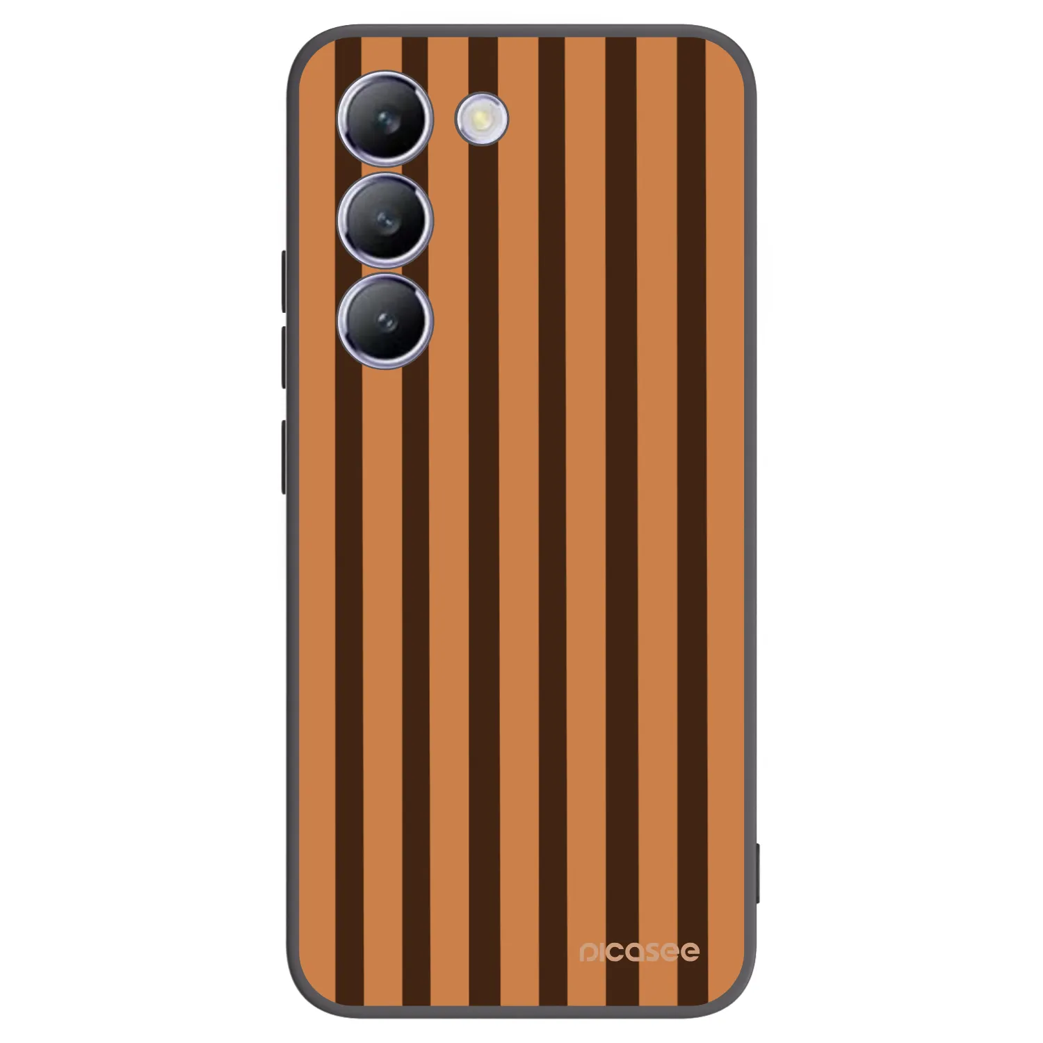 Picasee husă neagră din silicon pentru Vivo V40 SE 5G - Caramel lines