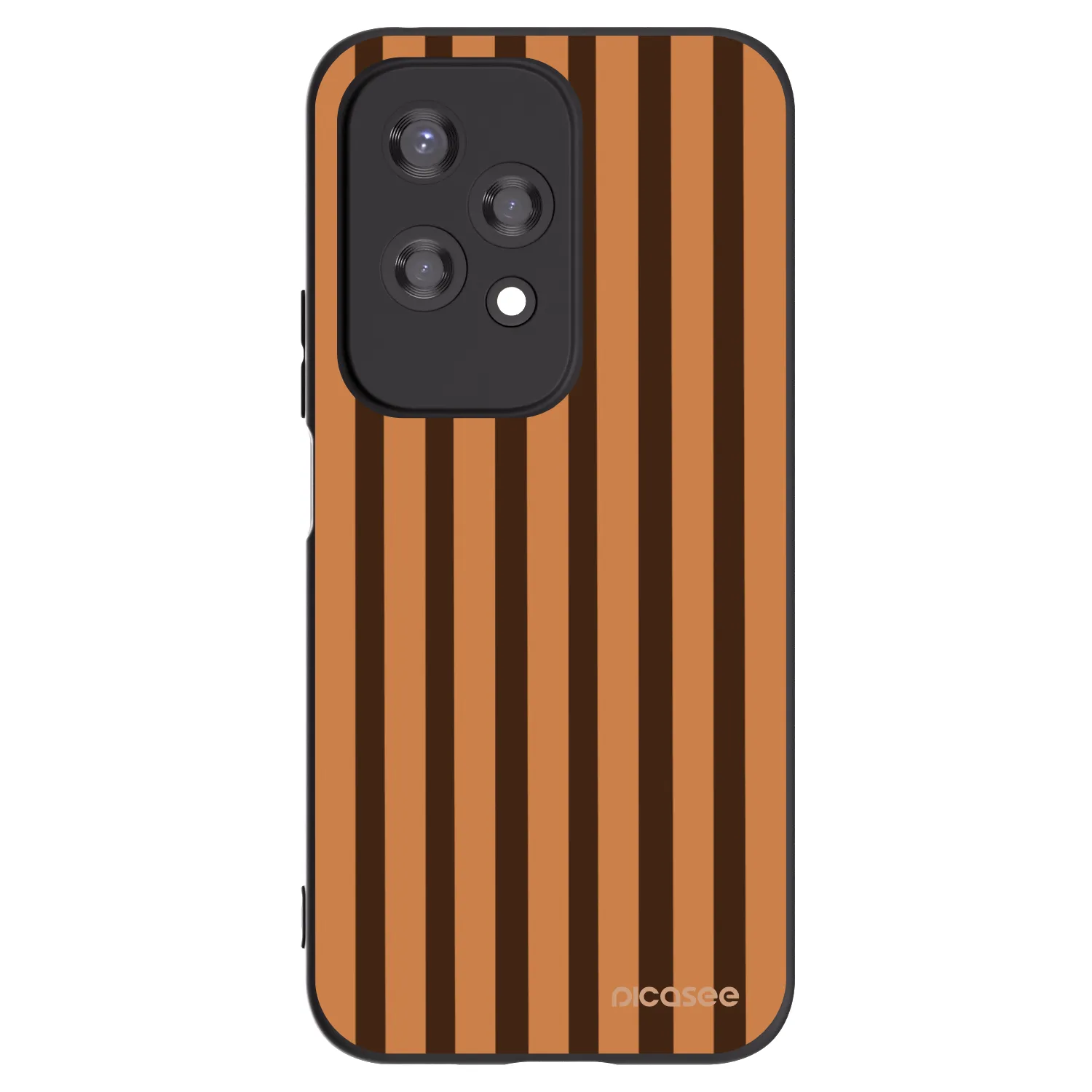 Picasee husă neagră din silicon pentru Honor 200 Lite - Caramel lines