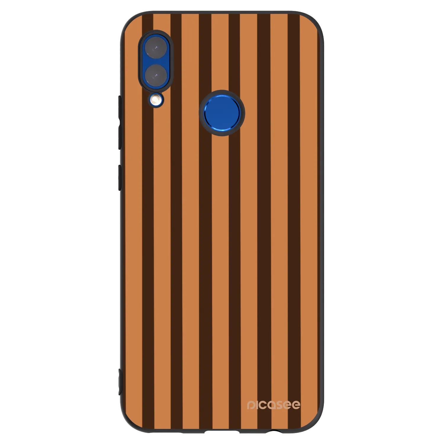 Picasee husă neagră din silicon pentru Huawei P Smart 2019 - Caramel lines