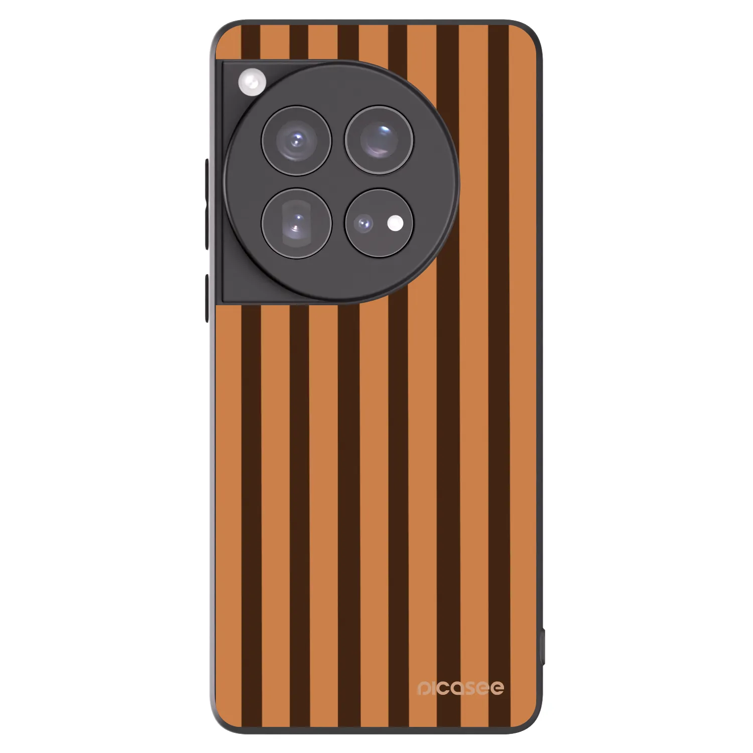 Picasee husă neagră din silicon pentru OnePlus 12 5G - Caramel lines