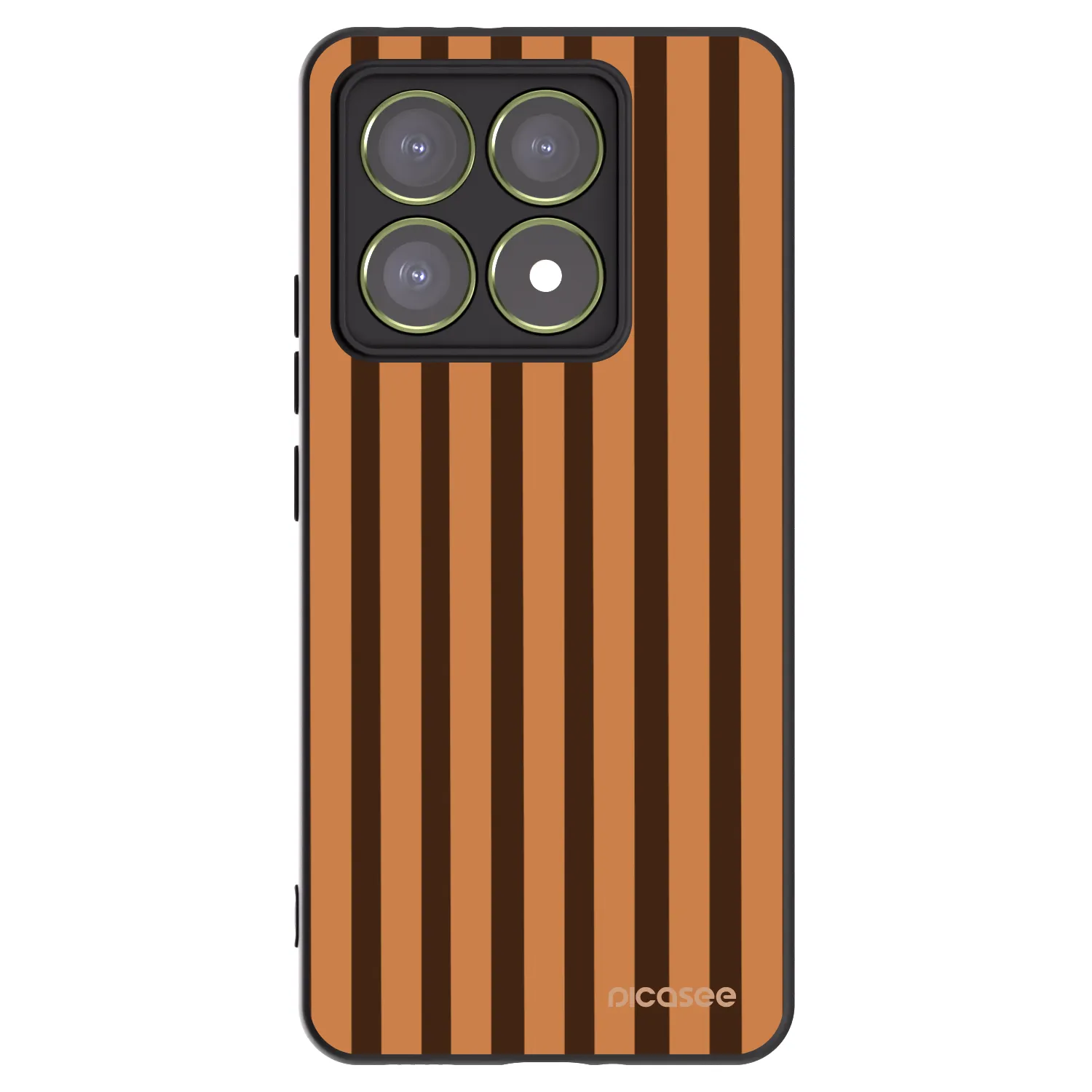 Picasee husă neagră din silicon pentru Xiaomi 14T - Caramel lines