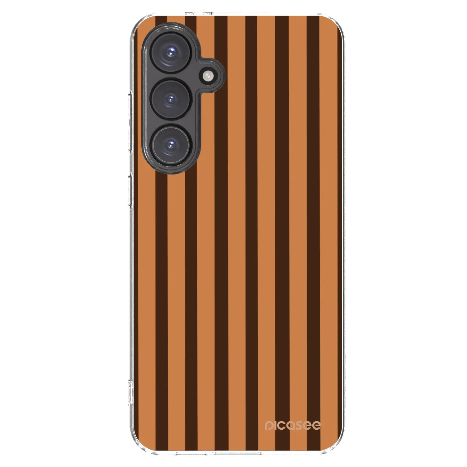 Picasee husă transparentă din silicon pentru Samsung Galaxy S24 FE S721B - Caramel lines