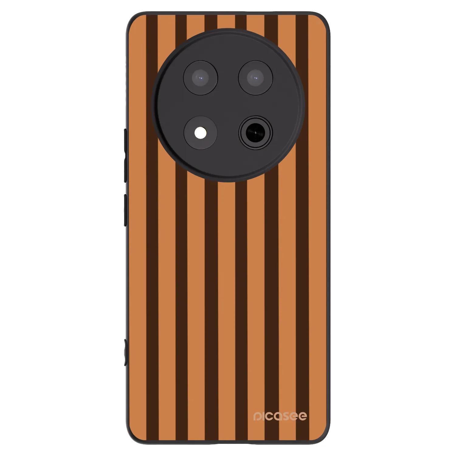 Picasee husă neagră din silicon pentru Honor Magic7 Lite 5G - Caramel lines