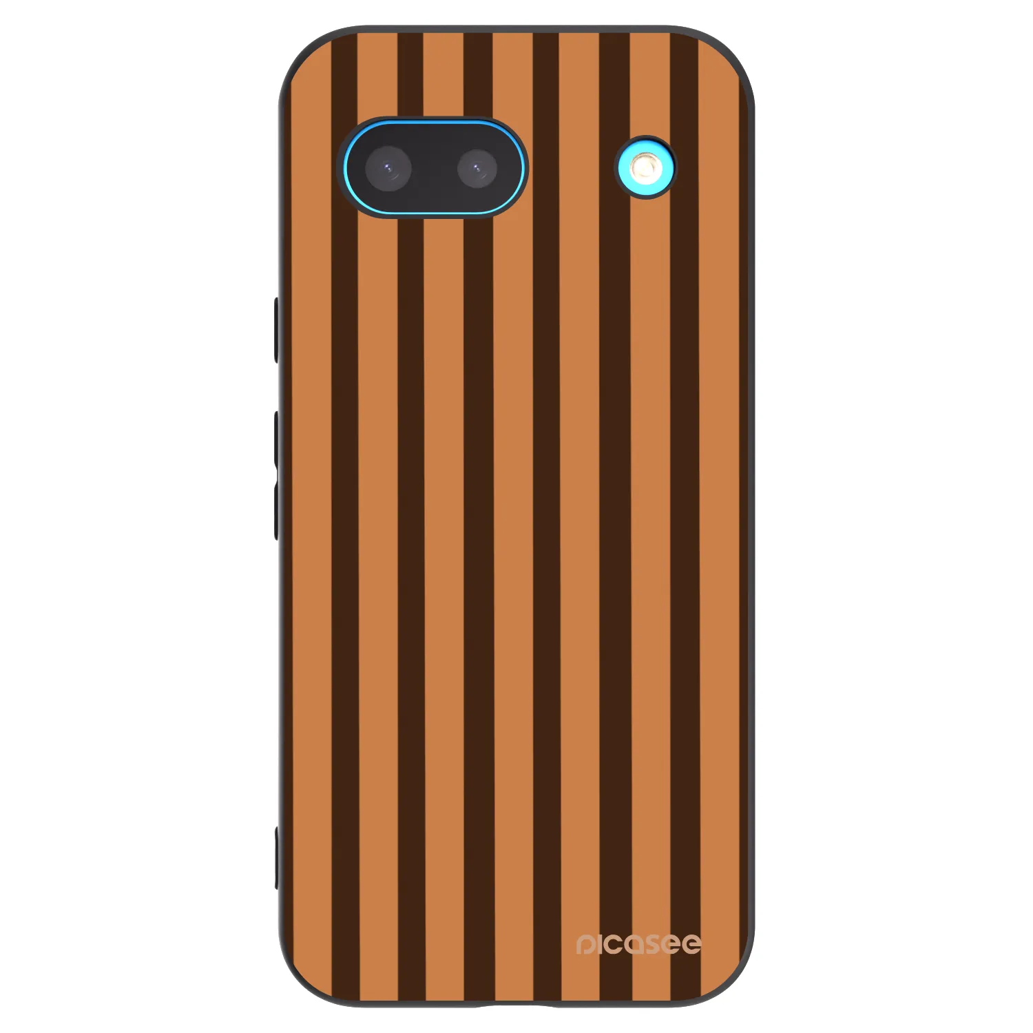 Picasee husă neagră din silicon pentru Google Pixel 8 - Caramel lines
