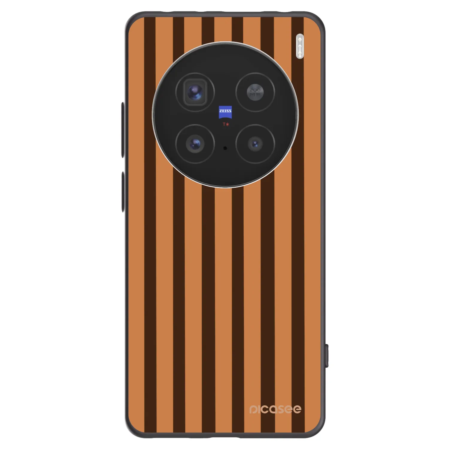 Picasee husă neagră din silicon pentru Vivo X200 Pro - Caramel lines