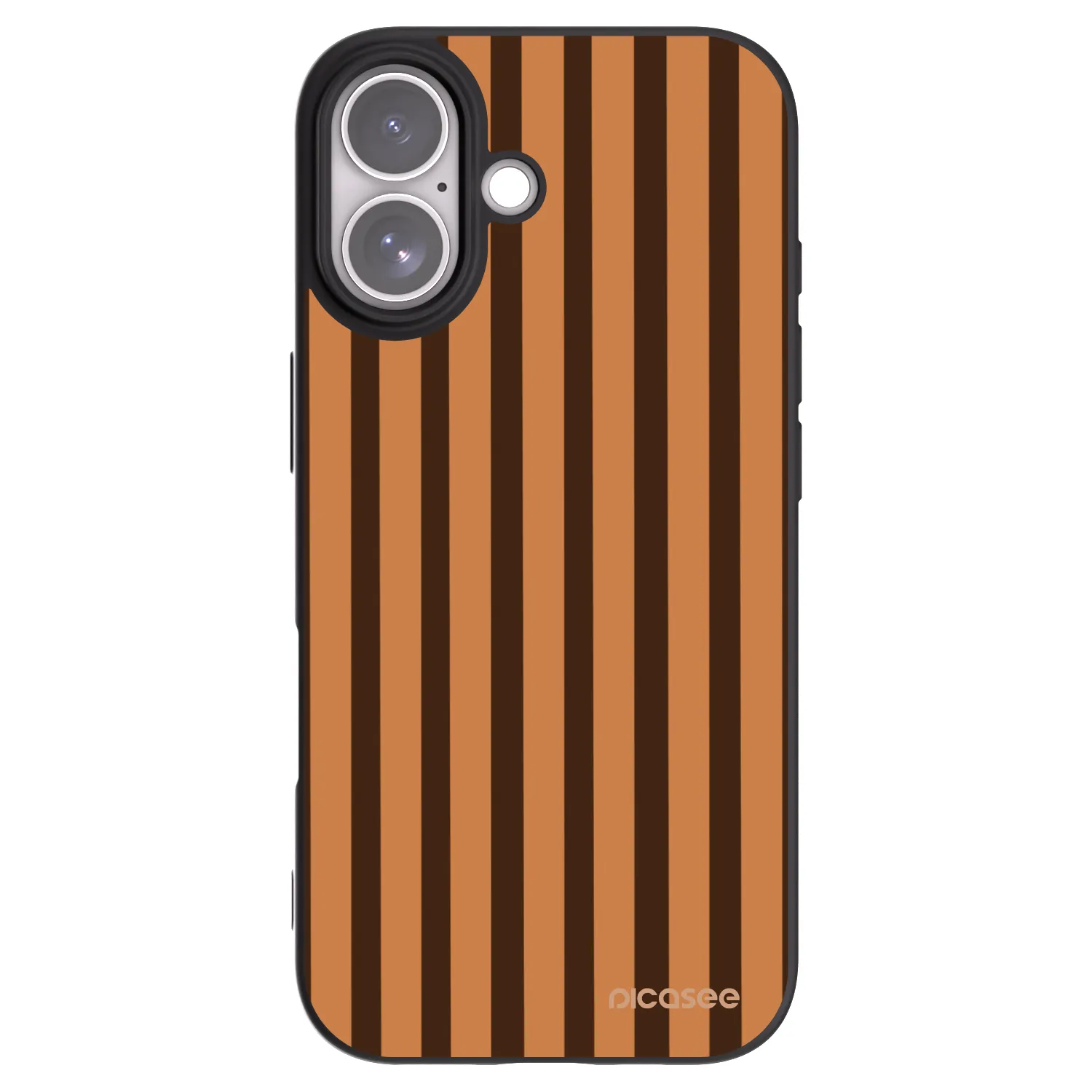 Picasee husă neagră din silicon pentru Apple iPhone 17 - Caramel lines