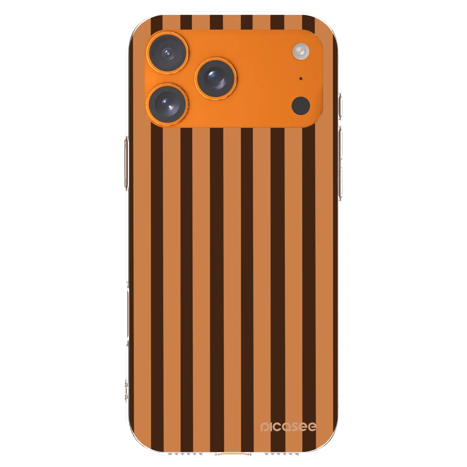 Picasee husă transparentă din silicon pentru Apple iPhone 17 Pro Max - Caramel lines